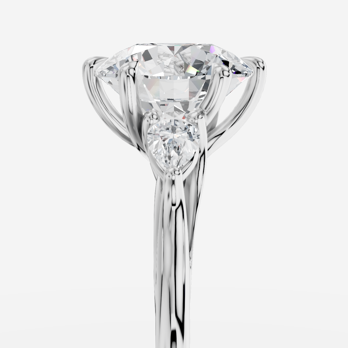Celeste Yuvarlak Kesim Exclusive Laboratuvar Pırlanta Yüzük | X Diamond