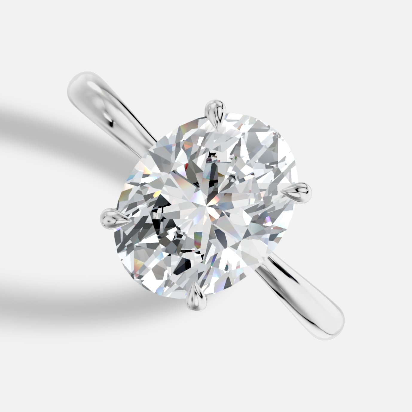 Cybele Oval Yuvarlak Kesim Laboratuvar Pırlanta Yüzük | X Diamond