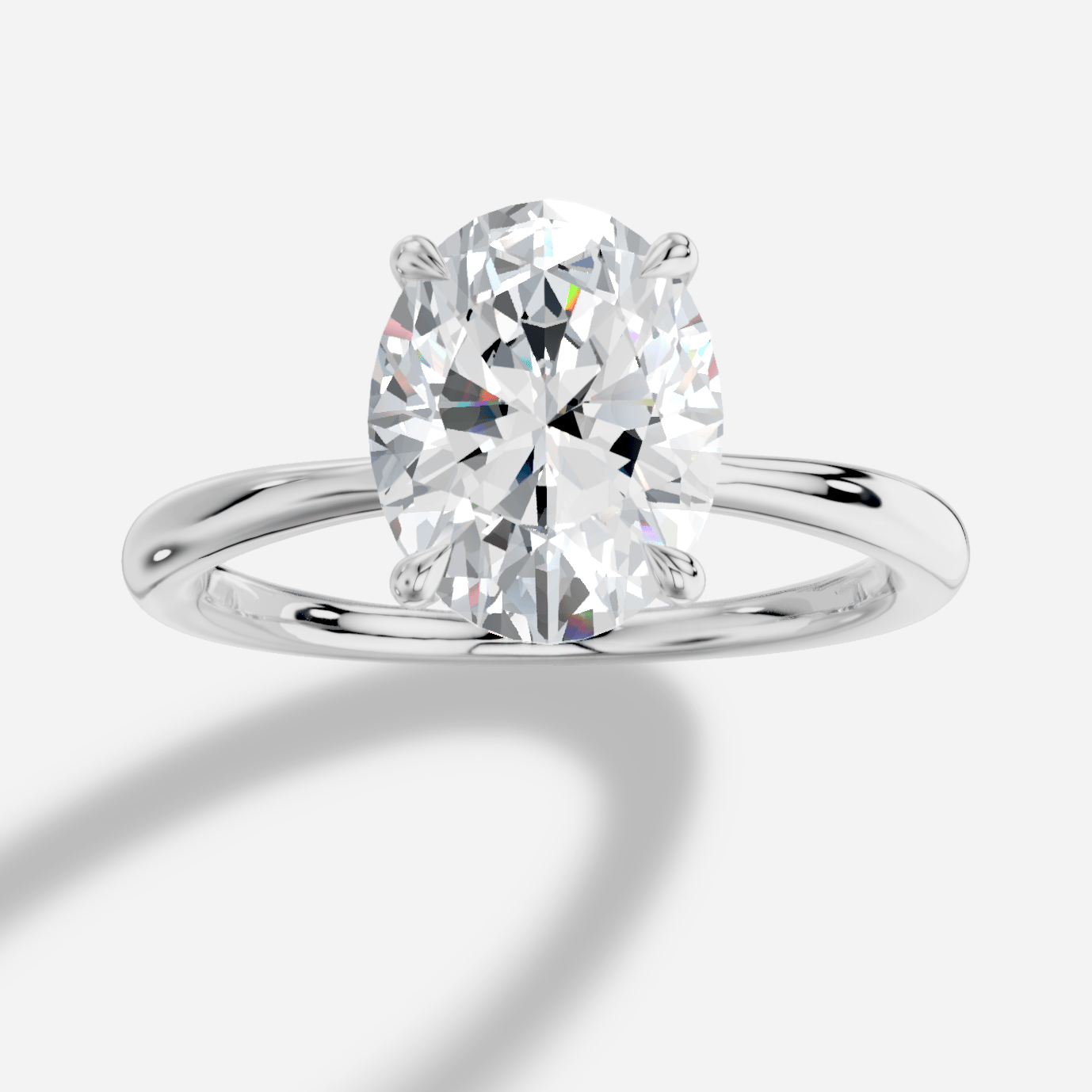 Cybele Oval Yuvarlak Kesim Laboratuvar Pırlanta Yüzük | X Diamond