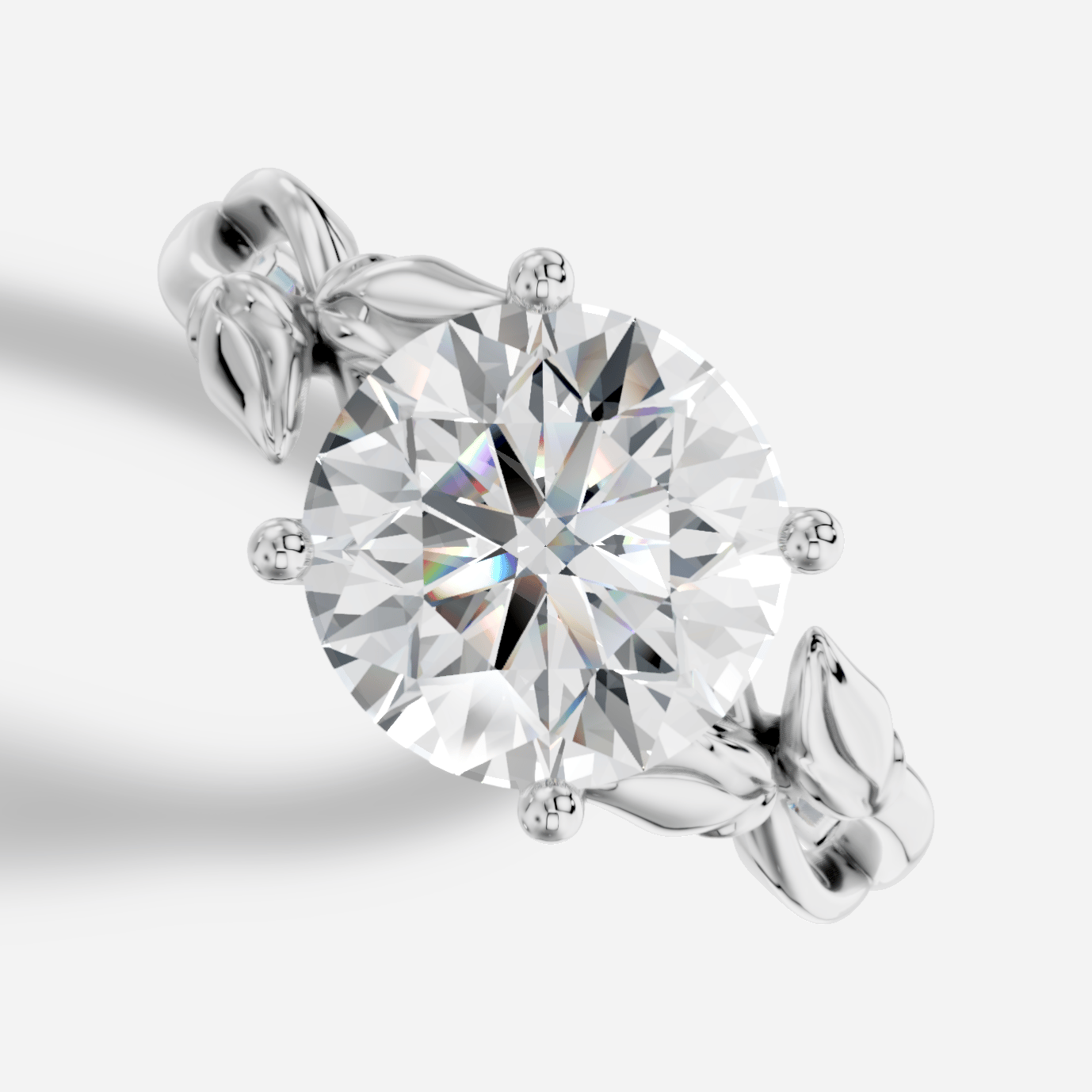 Dione Yuvarlak Kesim Laboratuvar Pırlanta Yüzük | X Diamond