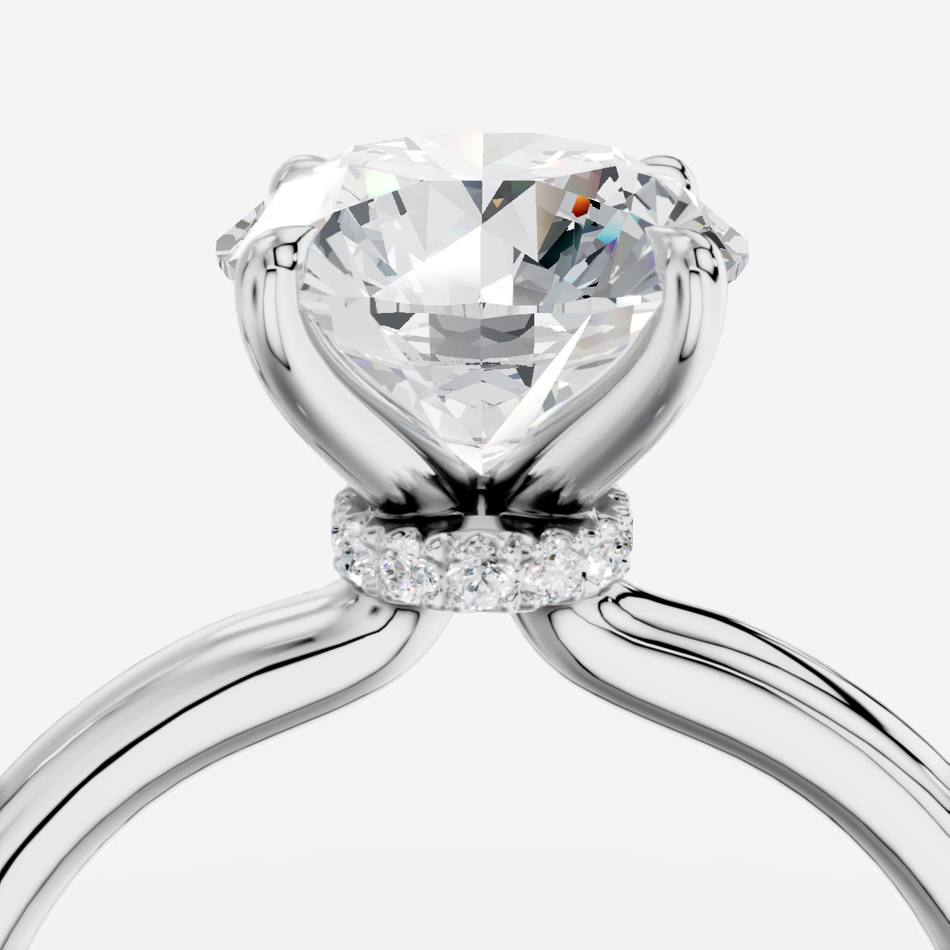 Elysium Yuvarlak Kesim Laboratuvar Pırlanta Yüzük | X Diamond