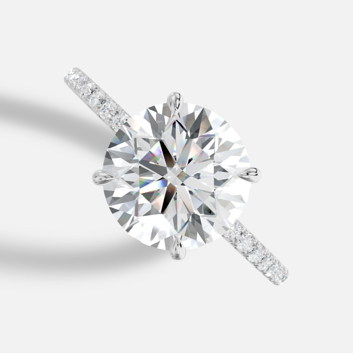 Selene Yuvarlak Kesim Laboratuvar Pırlanta Yüzük | X Diamond