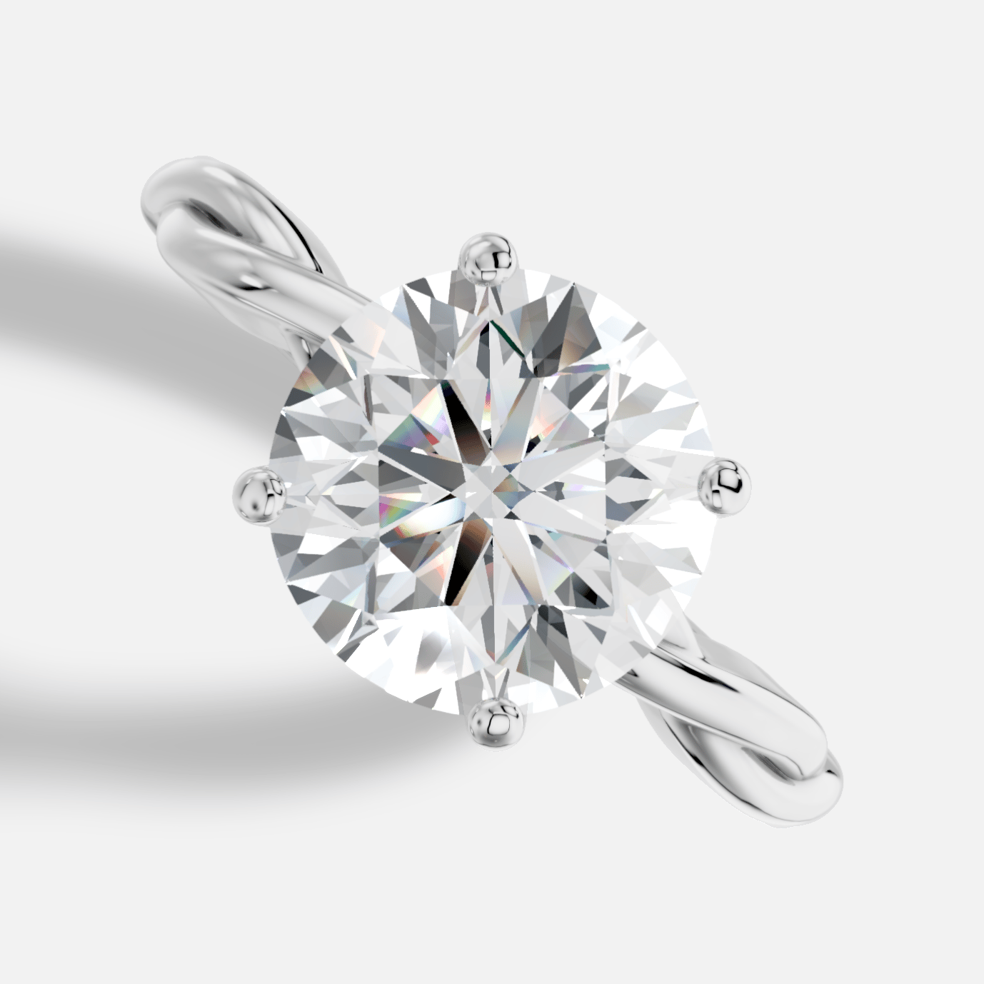Theia Yuvarlak Kesim Laboratuvar Pırlanta Yüzük | X Diamond
