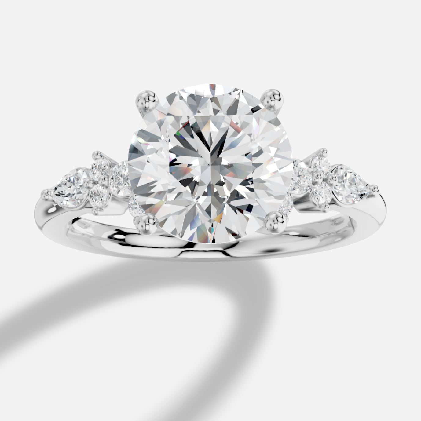 Veloria Yuvarlak Kesim Exclusive Laboratuvar Pırlanta Yüzük | X Diamond