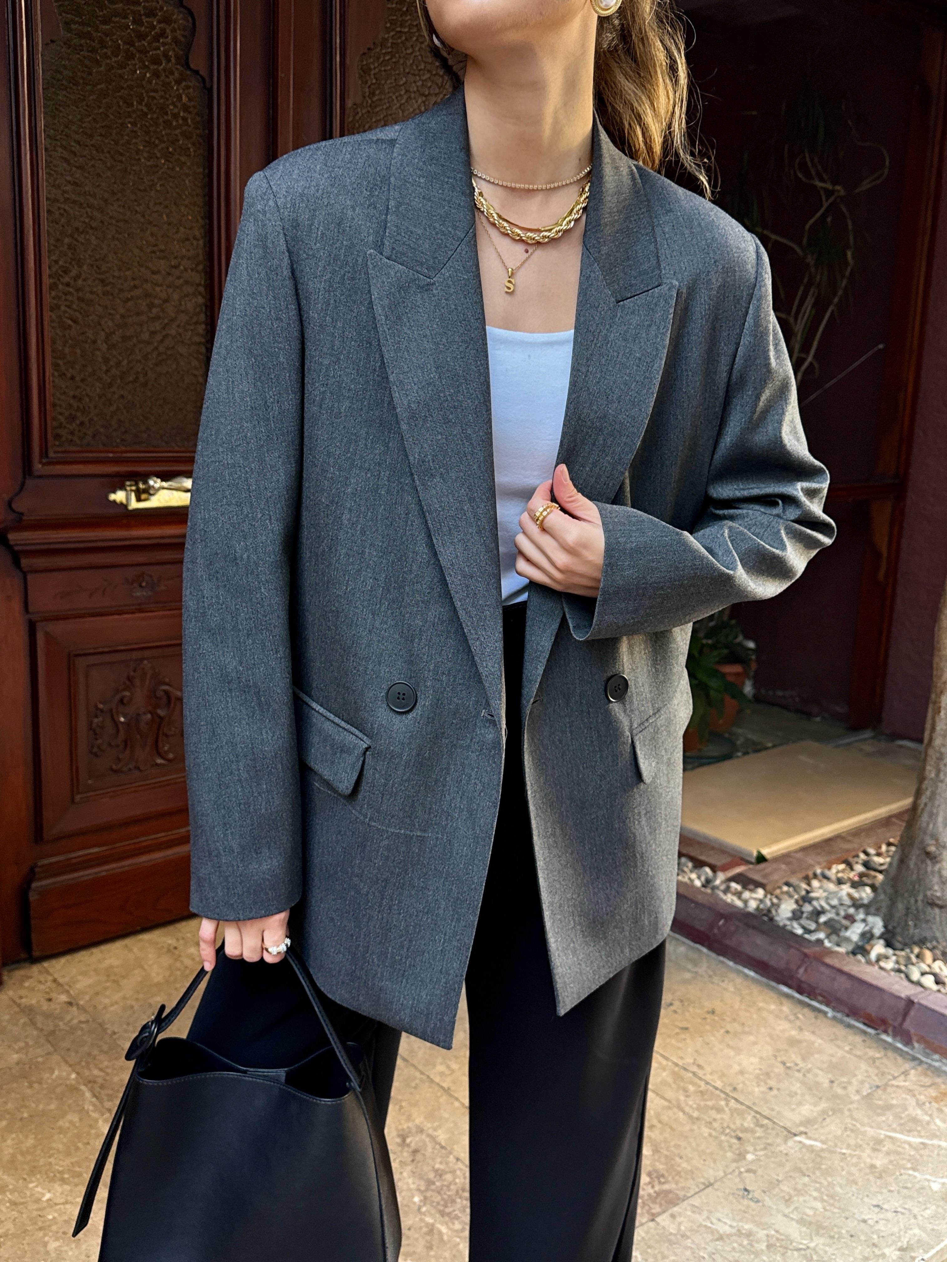 Antrasit Blazer Ceket