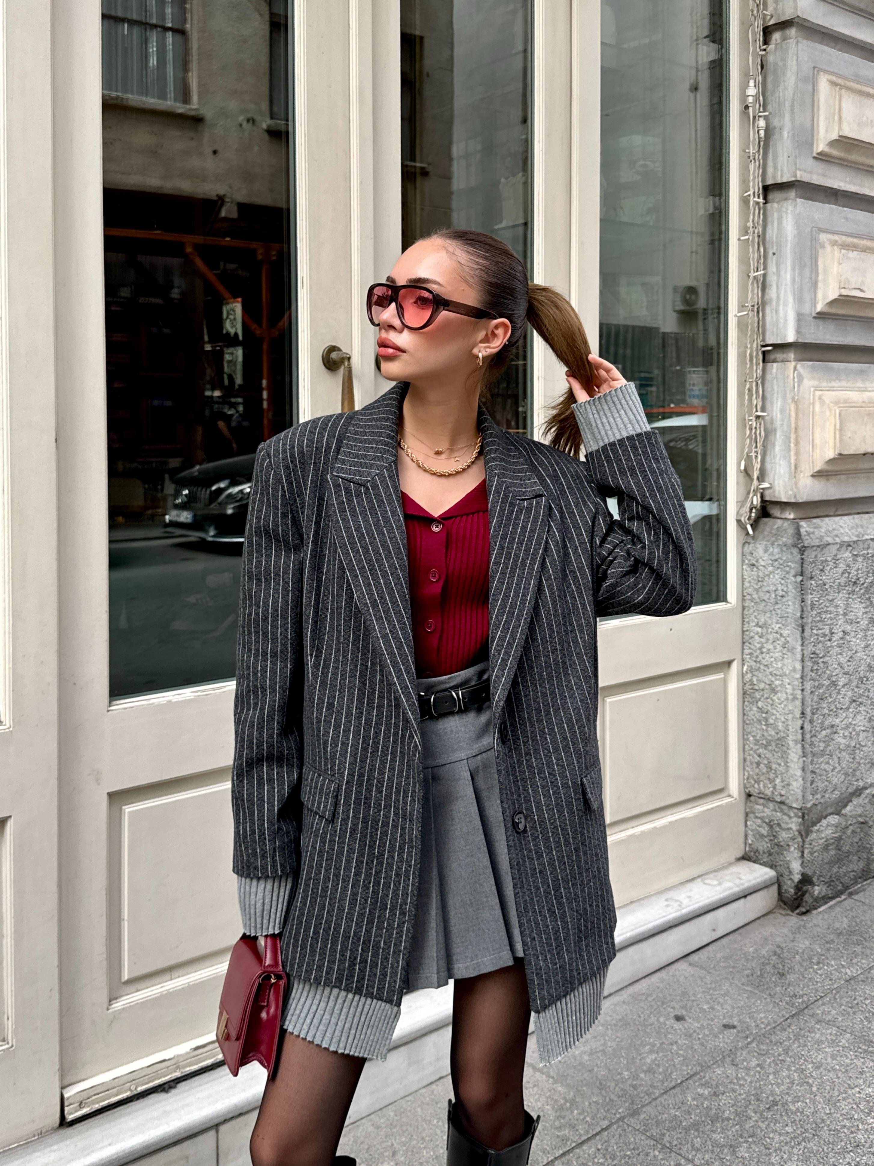 Çigili Oversize Ceket