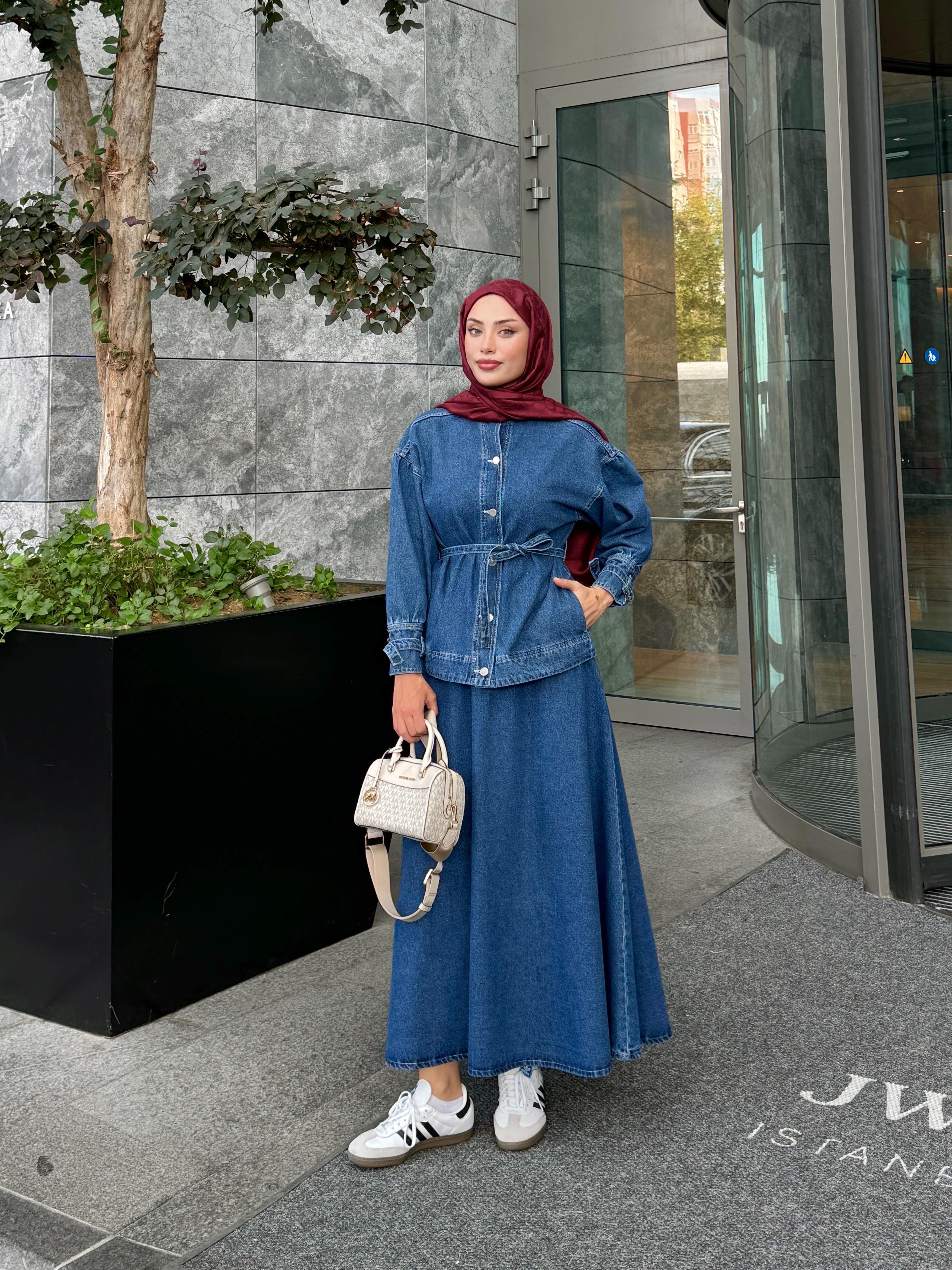 Denim Etekli Takım