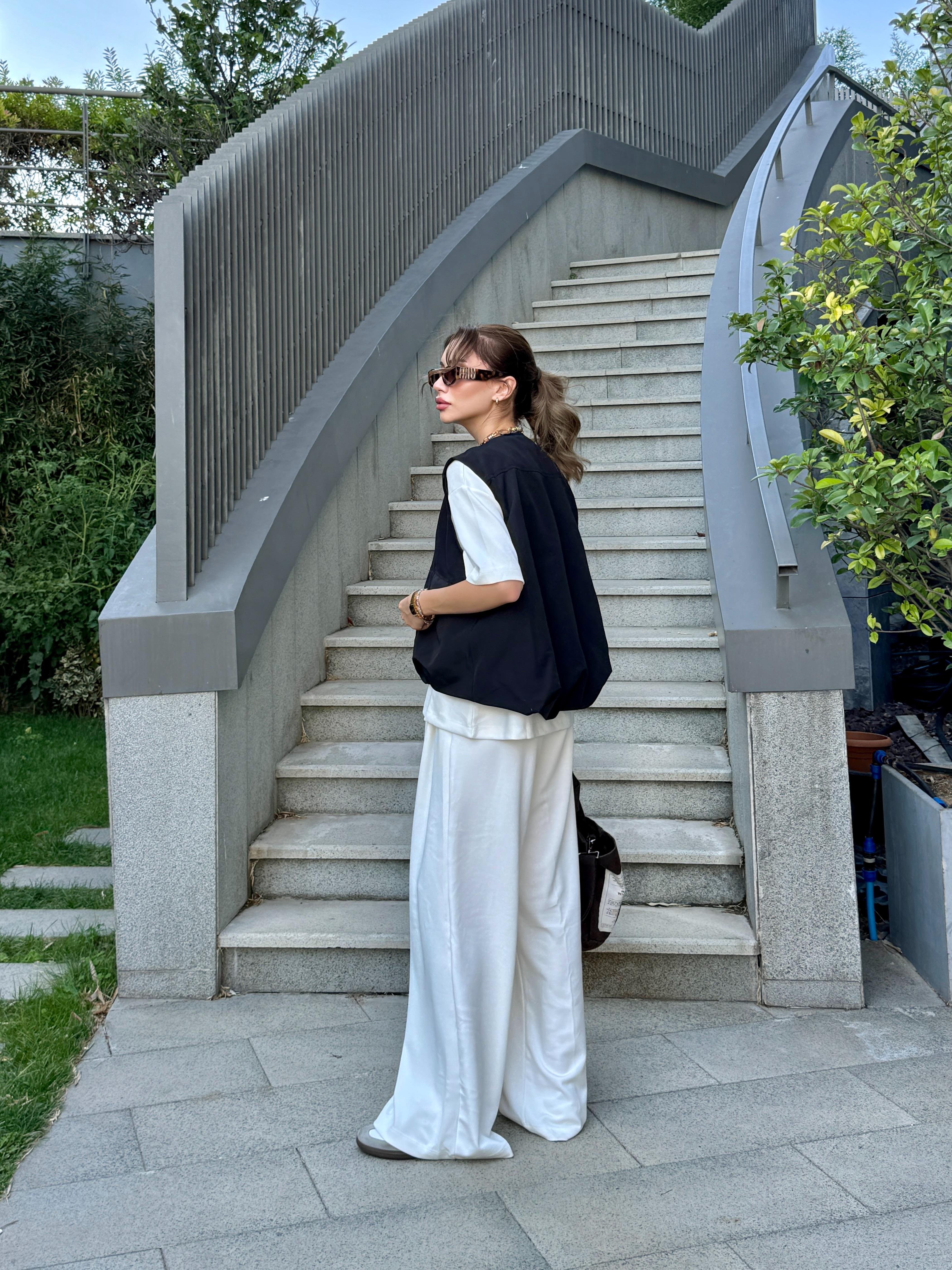 Fermuarlı Gabardin Yelek