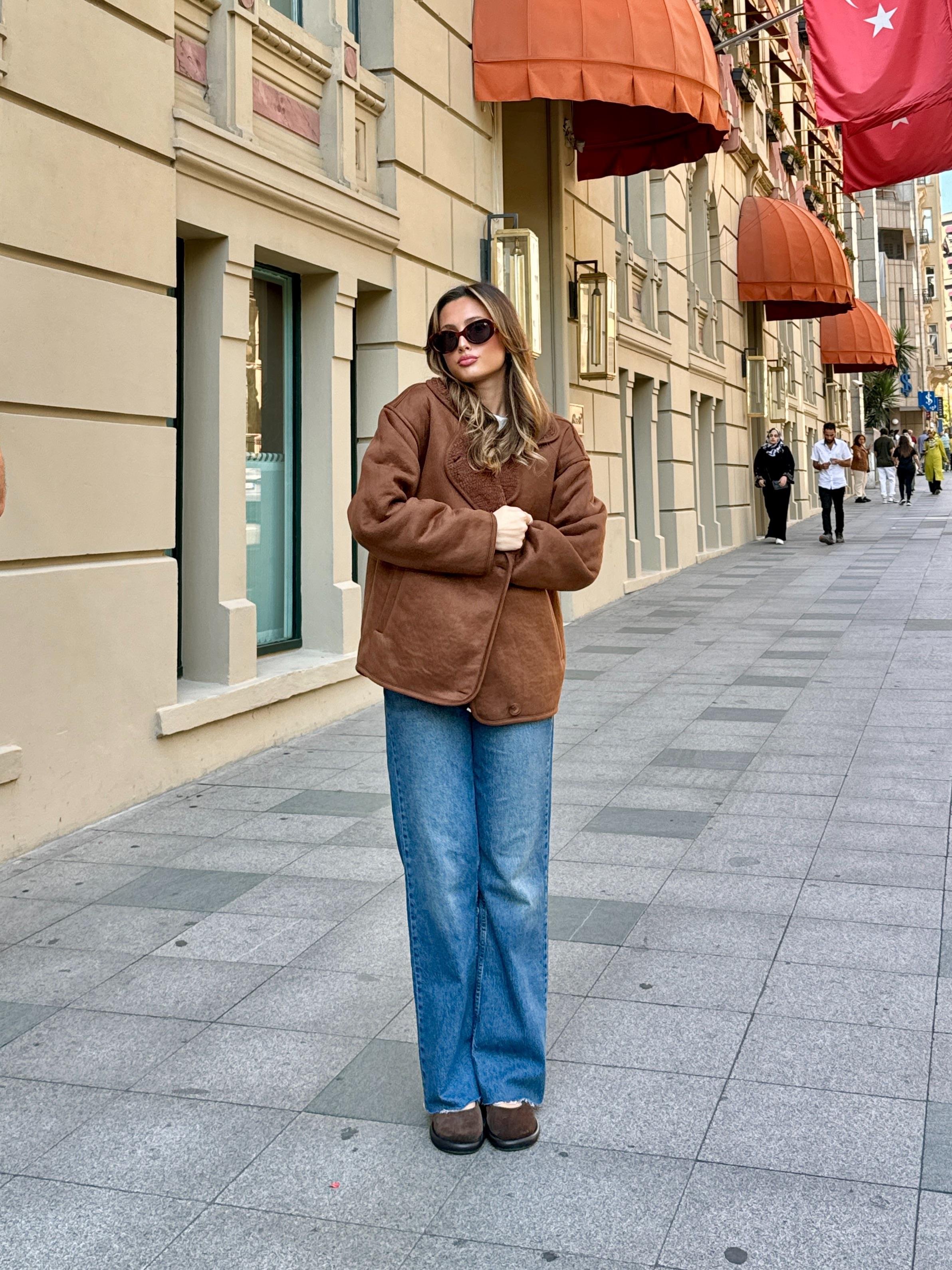İçi Yünlü Oversize Kaban 