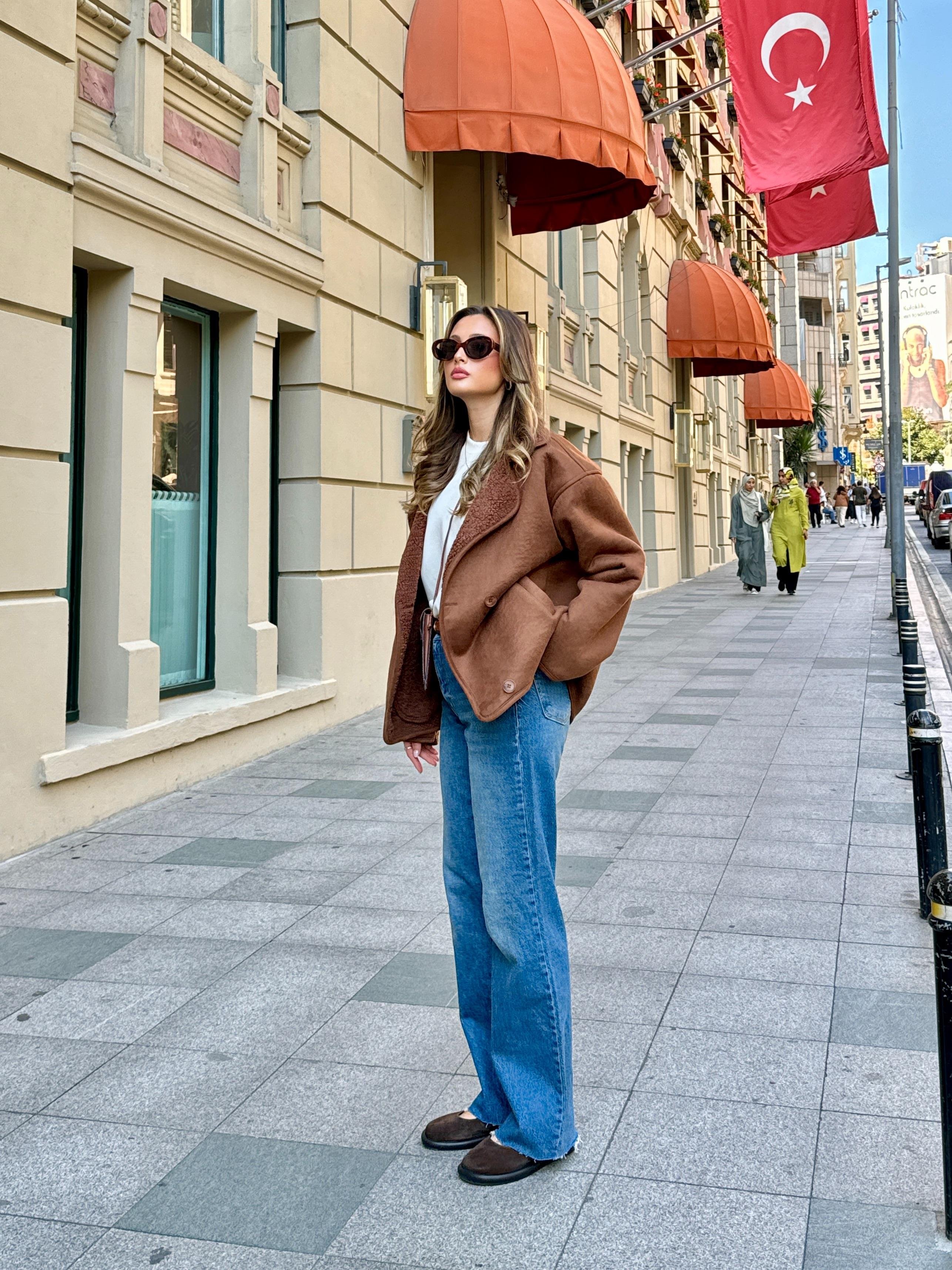 İçi Yünlü Oversize Kaban 