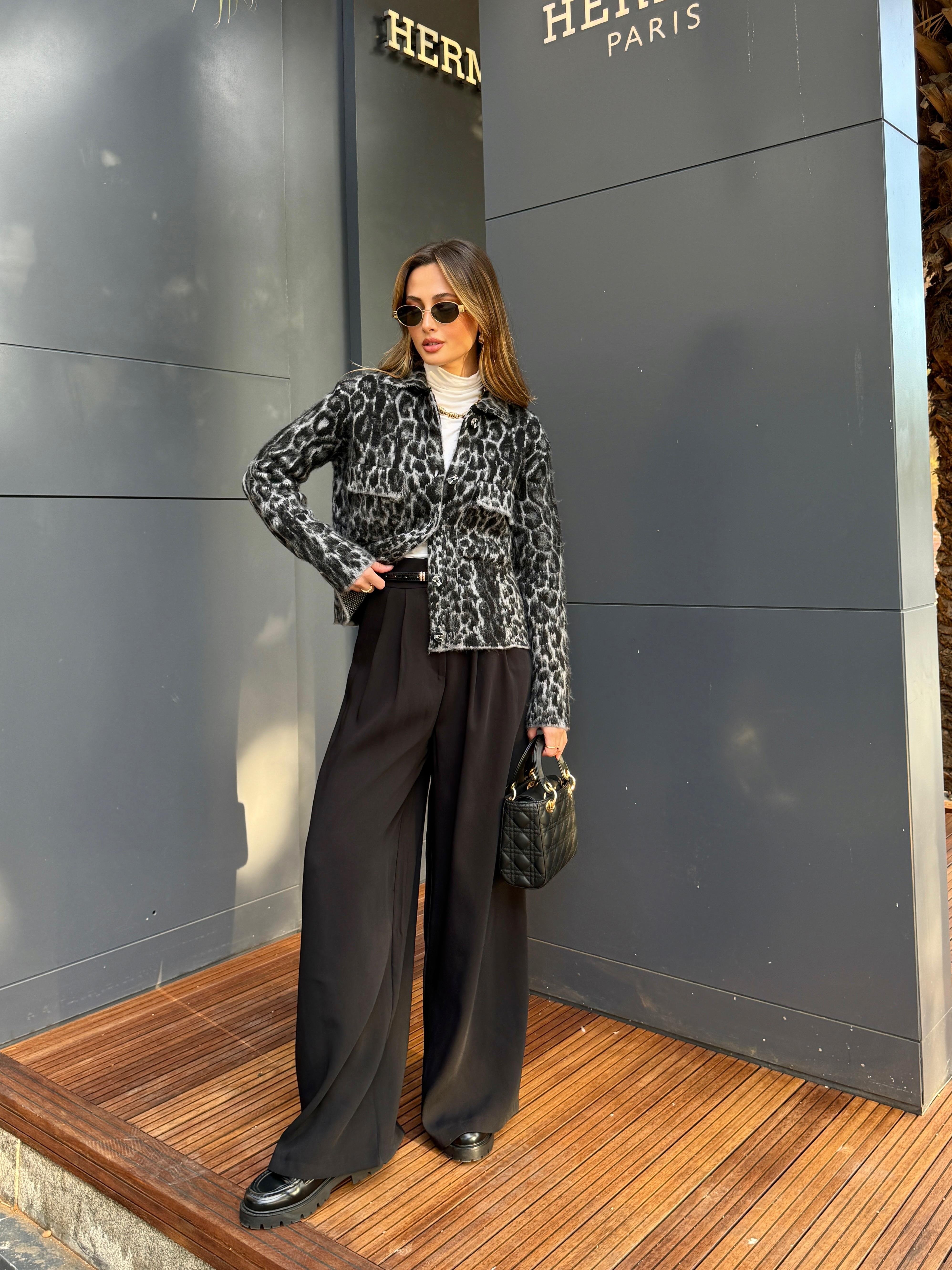 Jakarlı Leopar Hırka