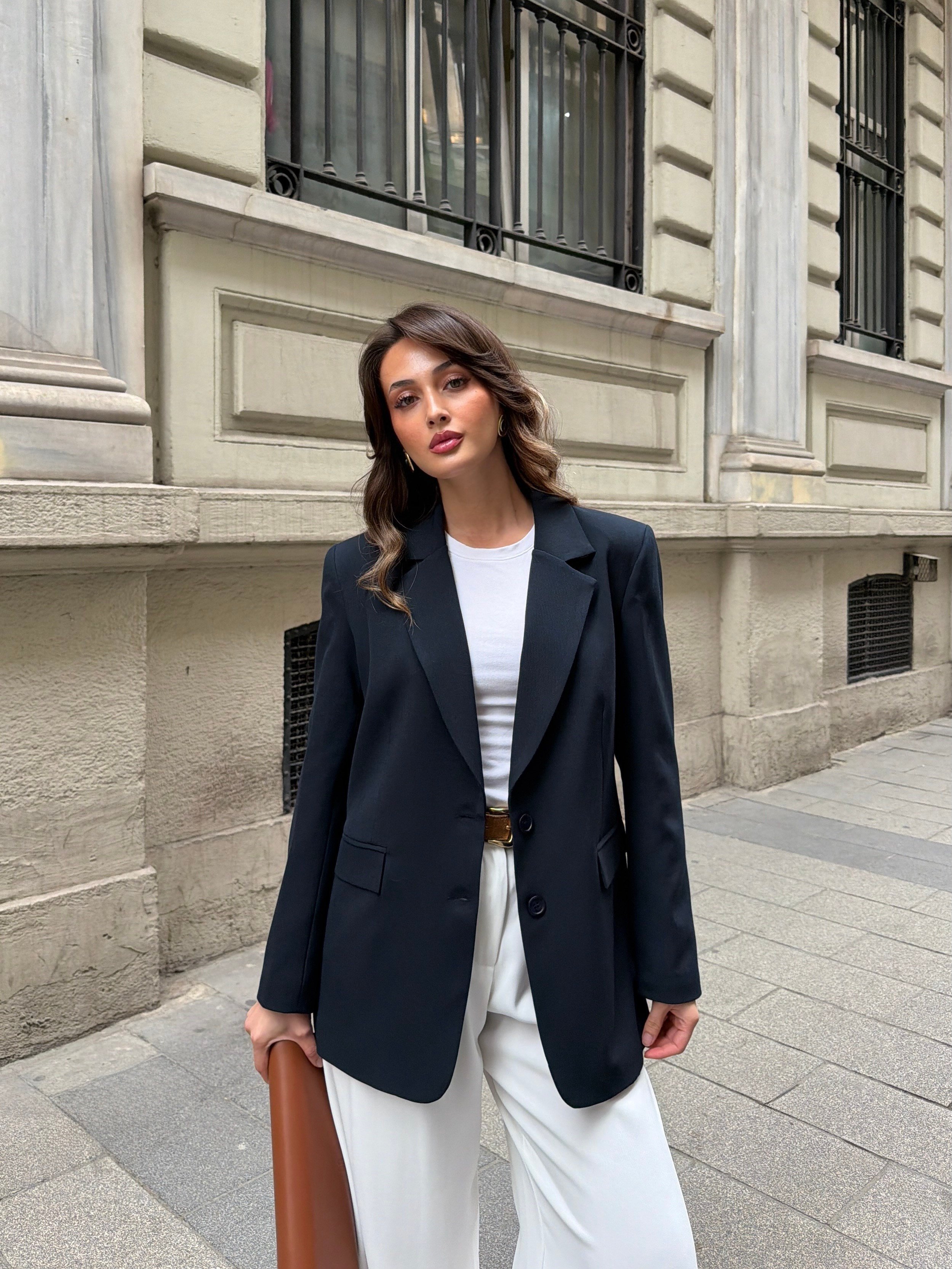 Lacivert Blazer Ceket 