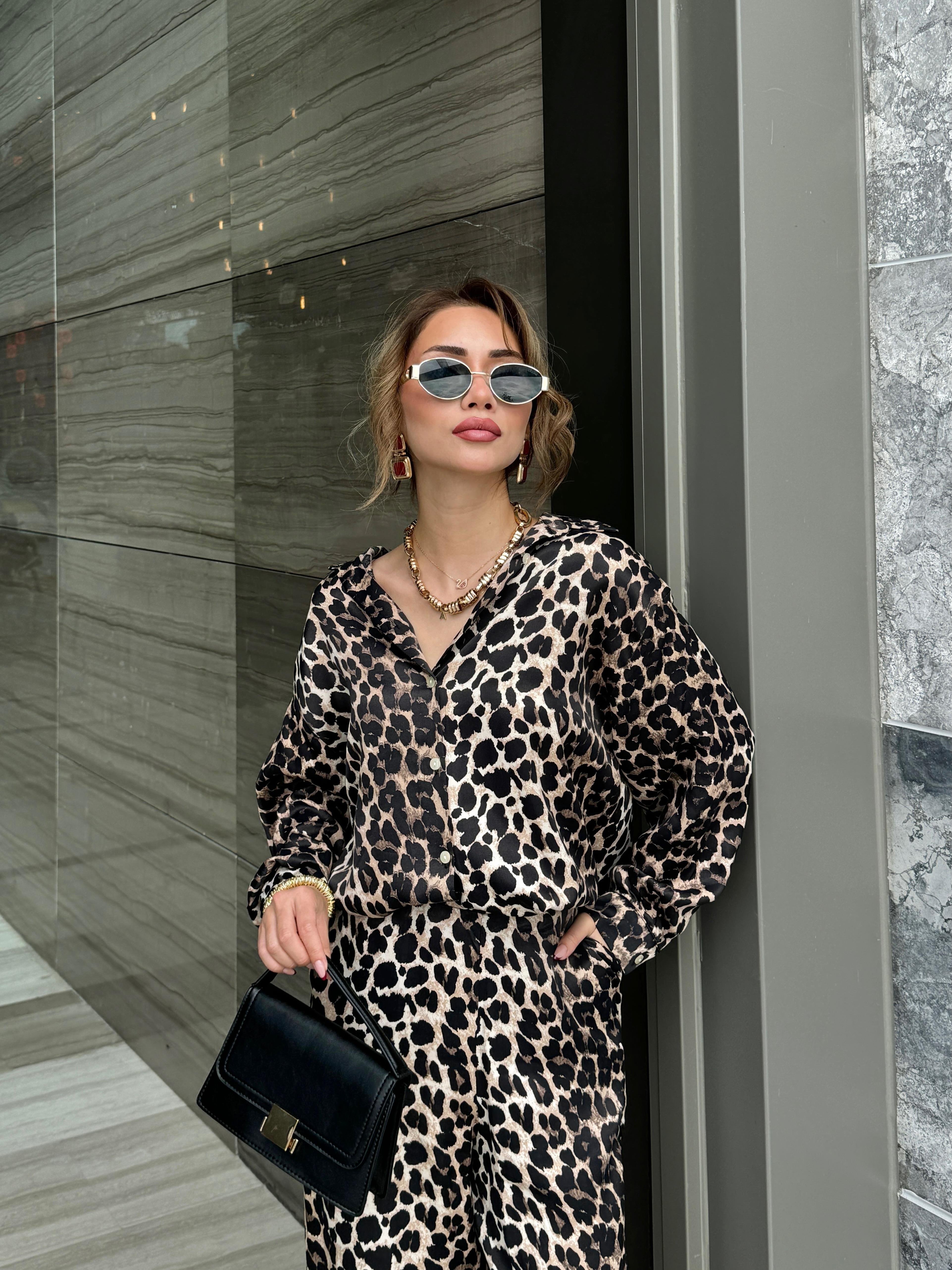 Leopar Saten Takım 
