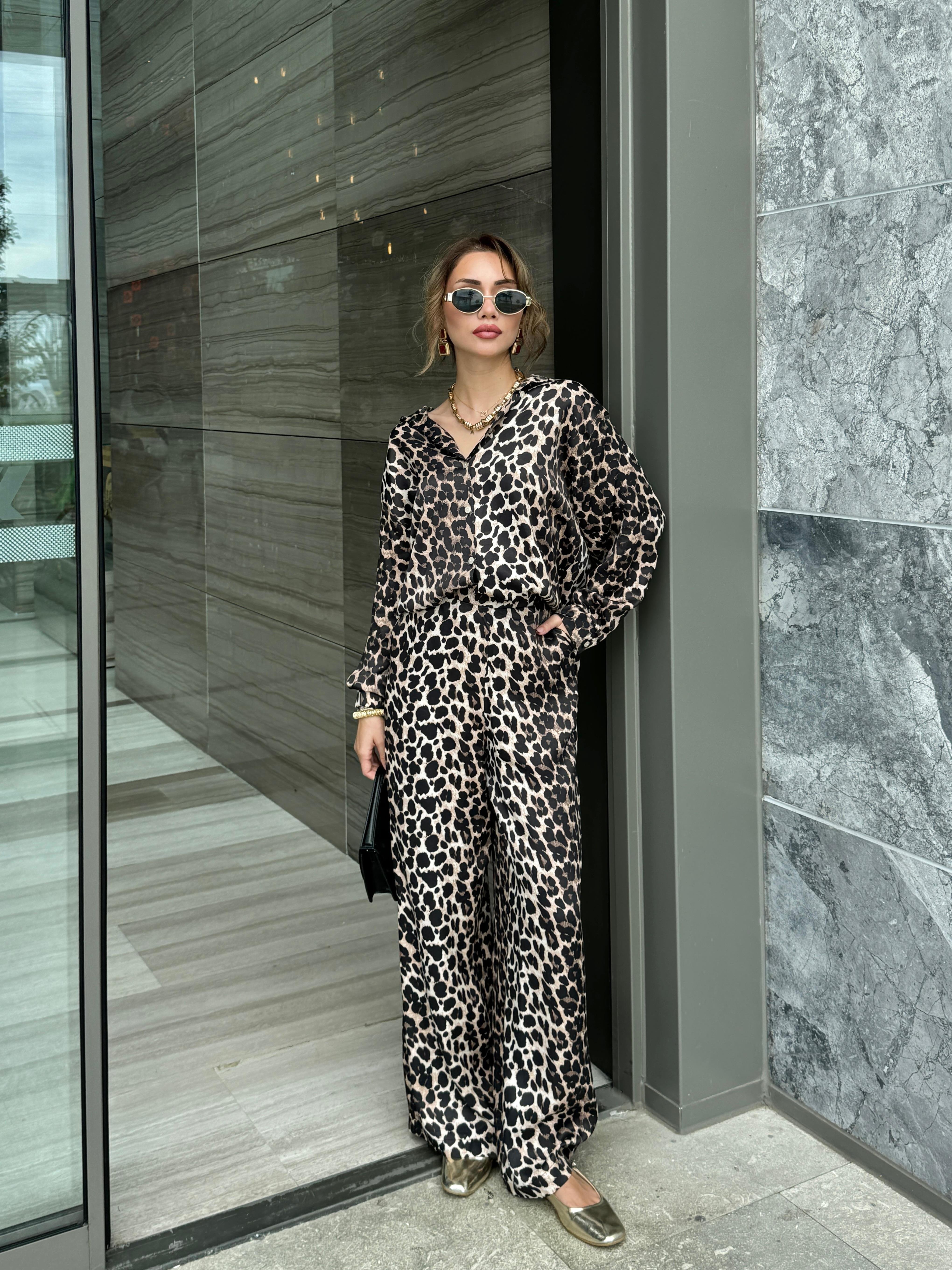 Leopar Saten Takım 