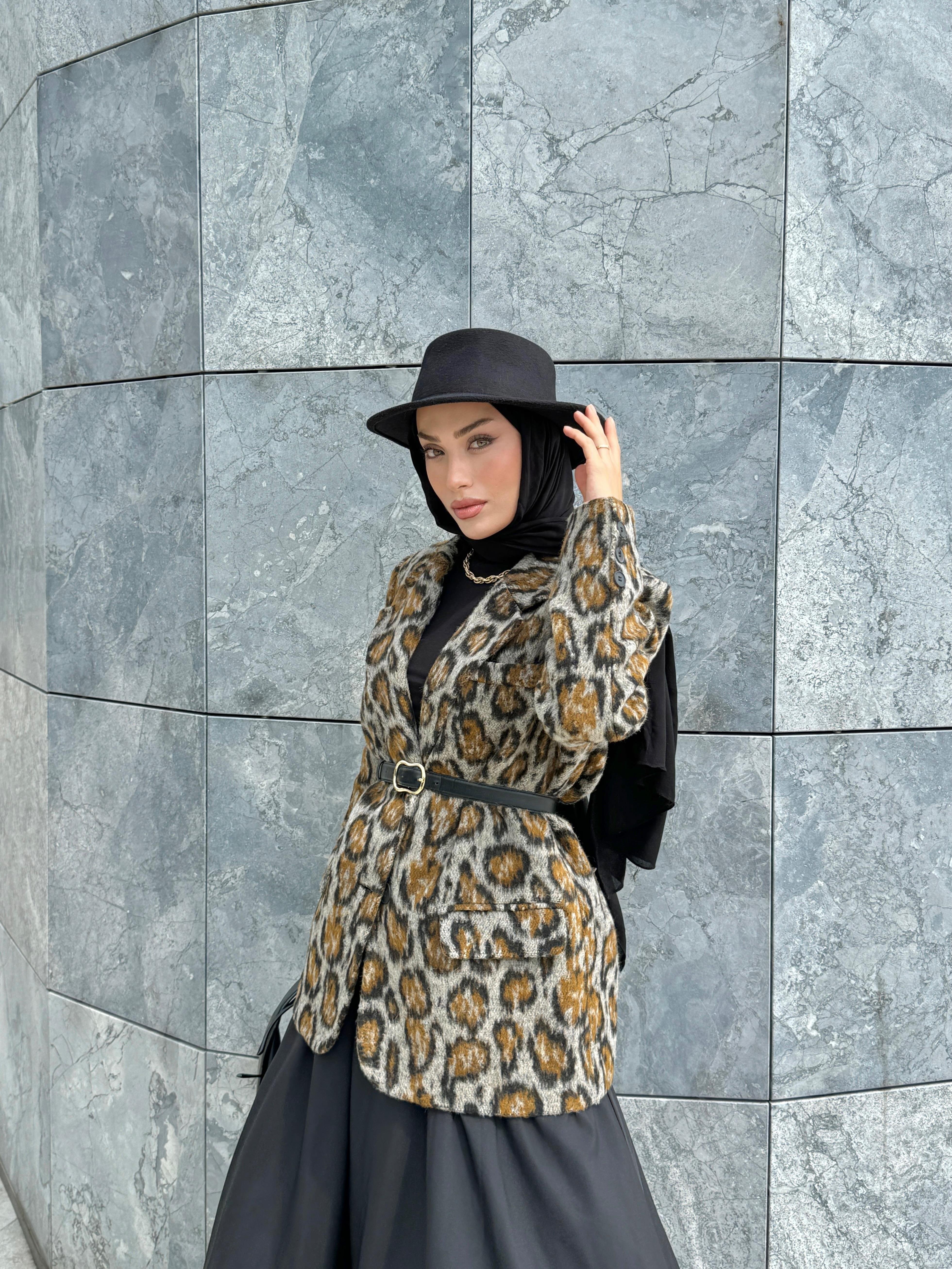 Leopar Yün Ceket