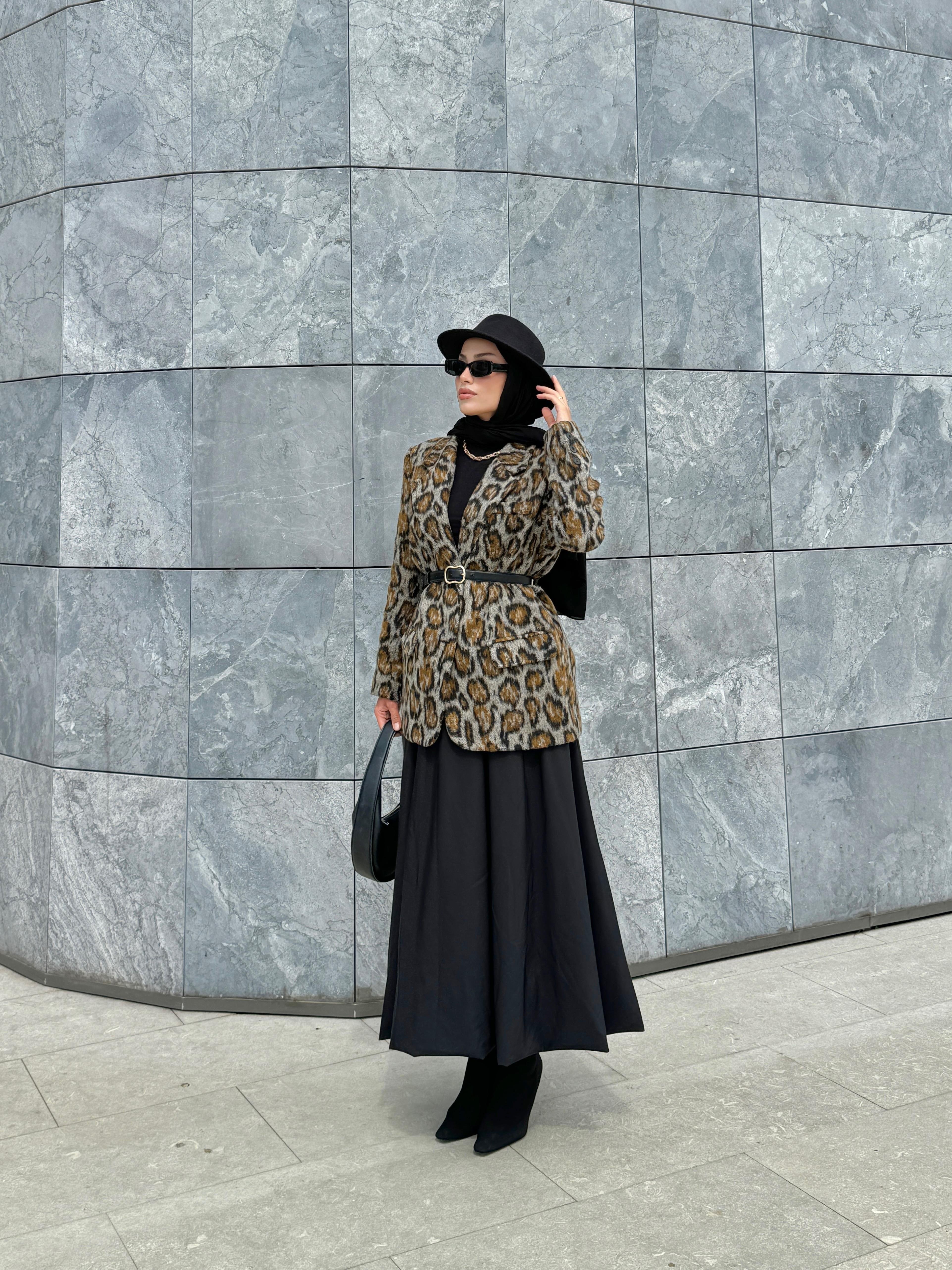 Leopar Yün Ceket