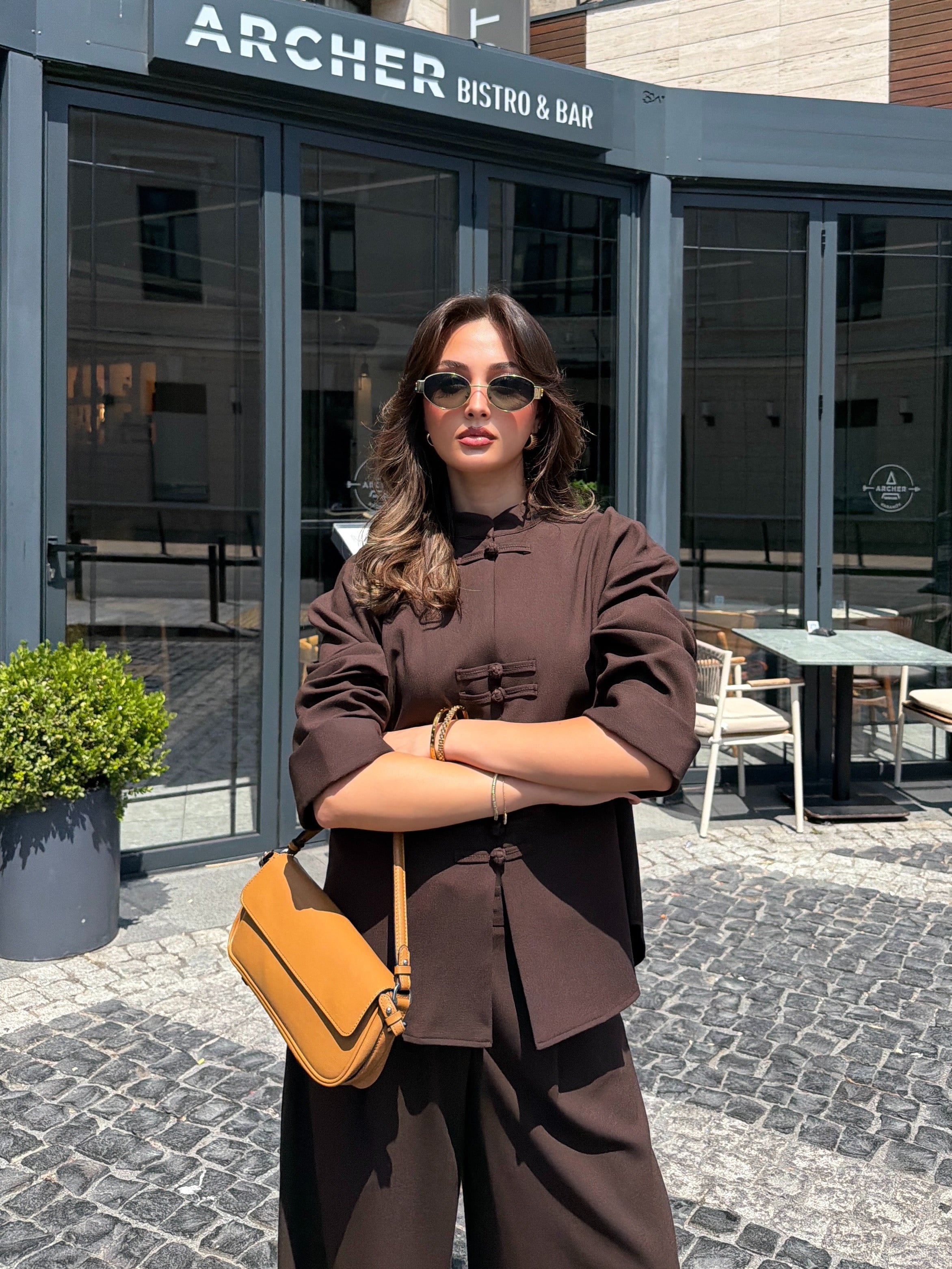 Mandarin Yaka Takım Kahve