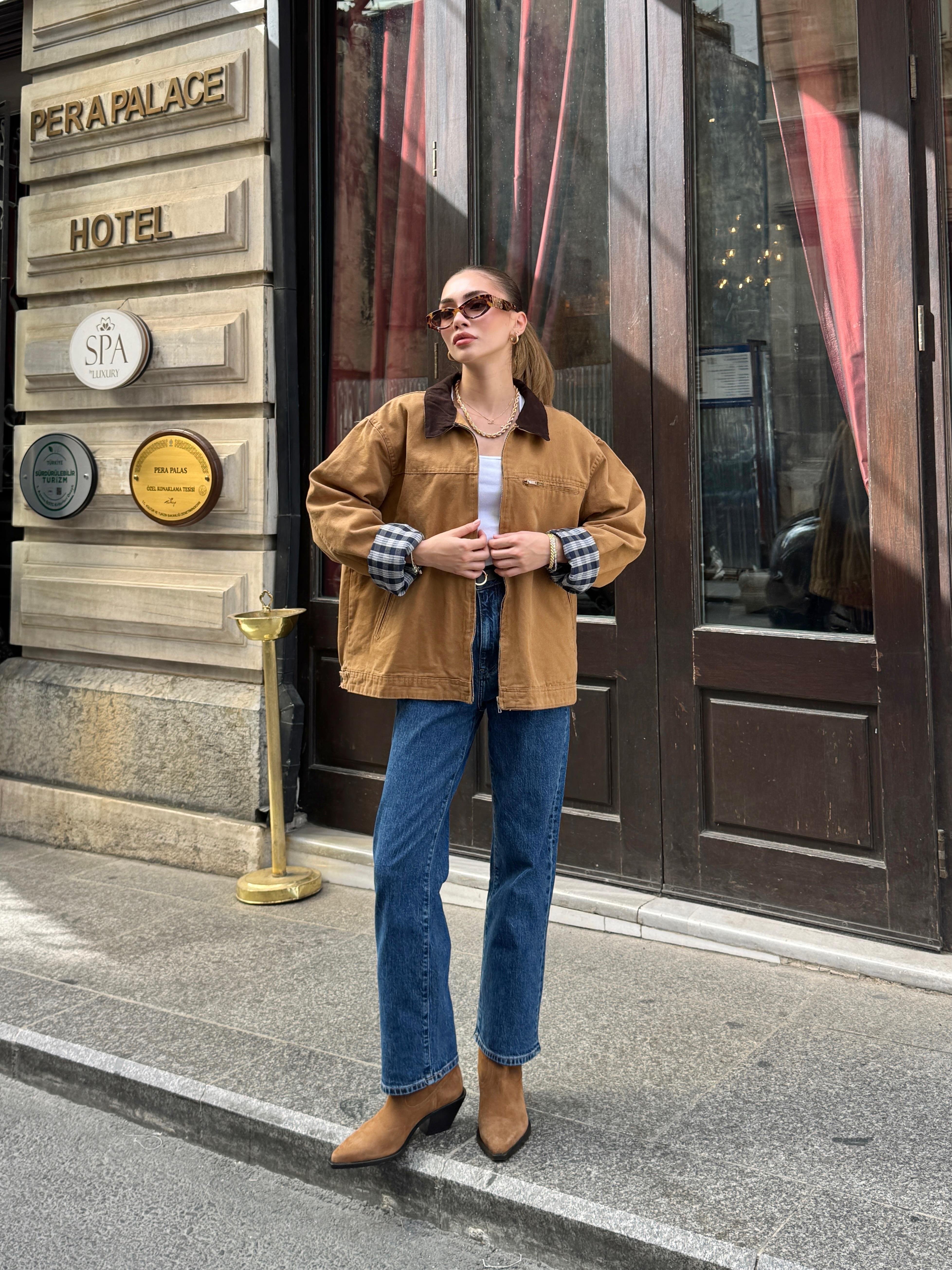 Oversize Kanvas Ceket