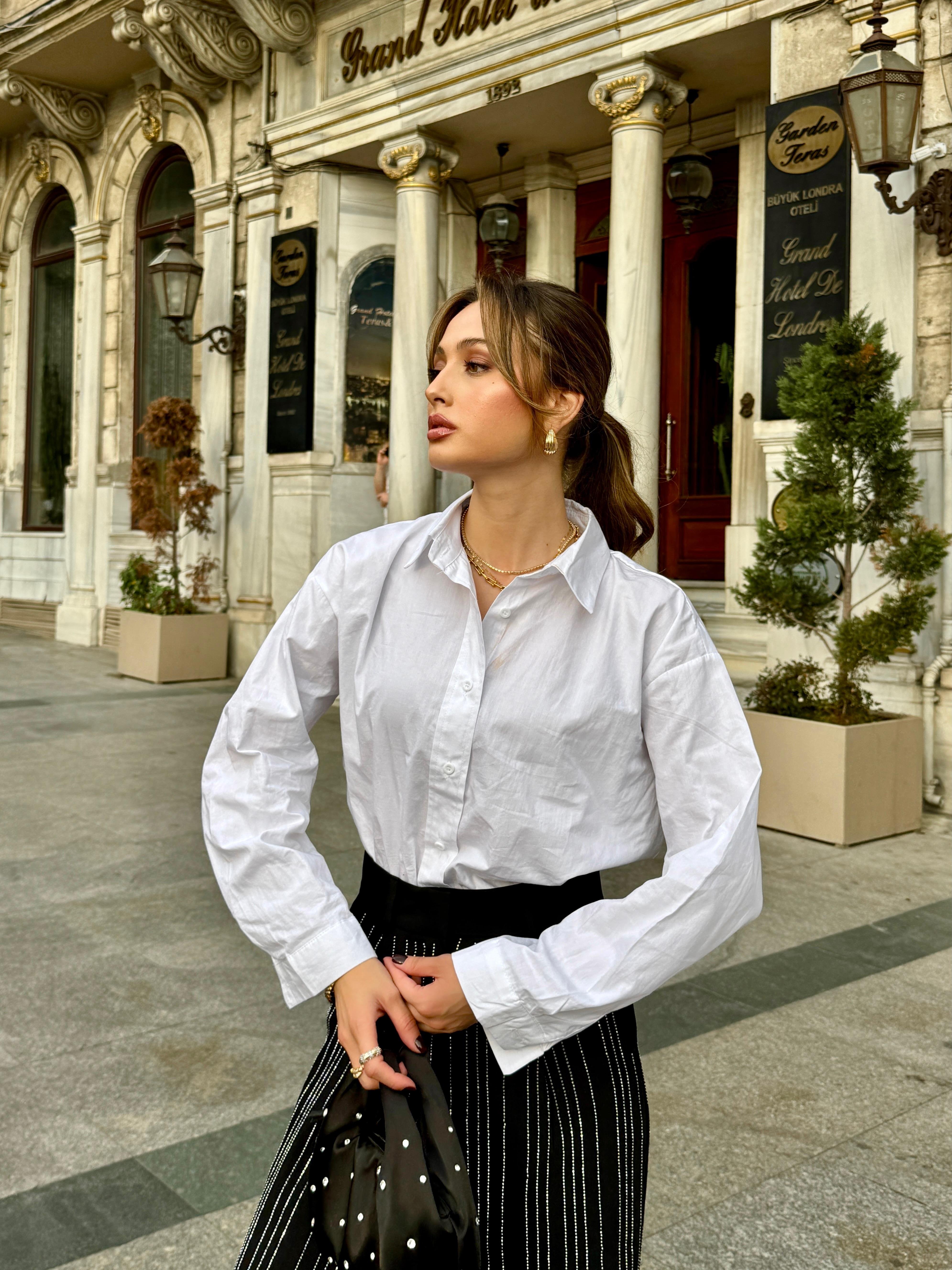 Oversize Poplin Gömlek