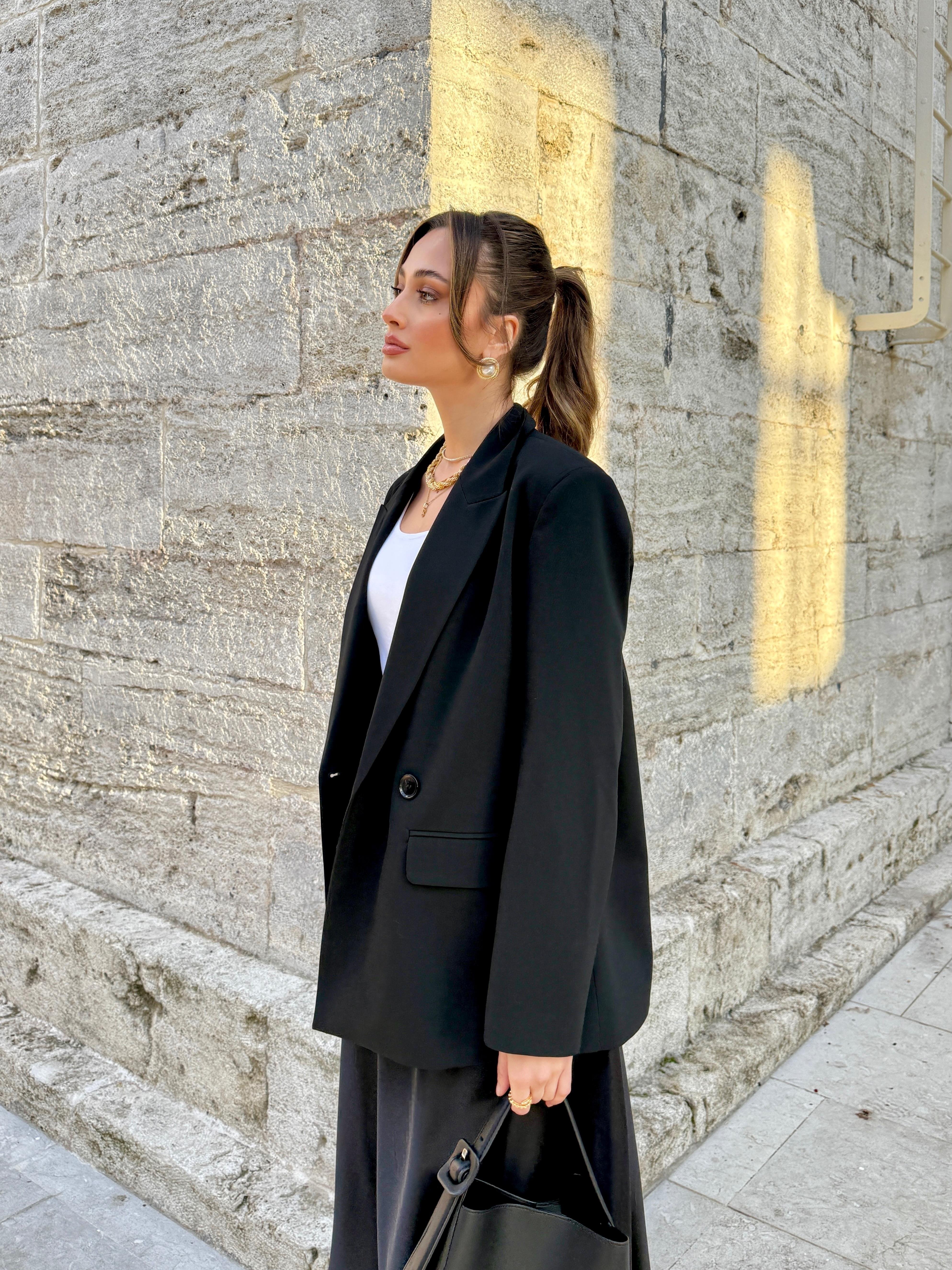 Siyah Blazer Ceket