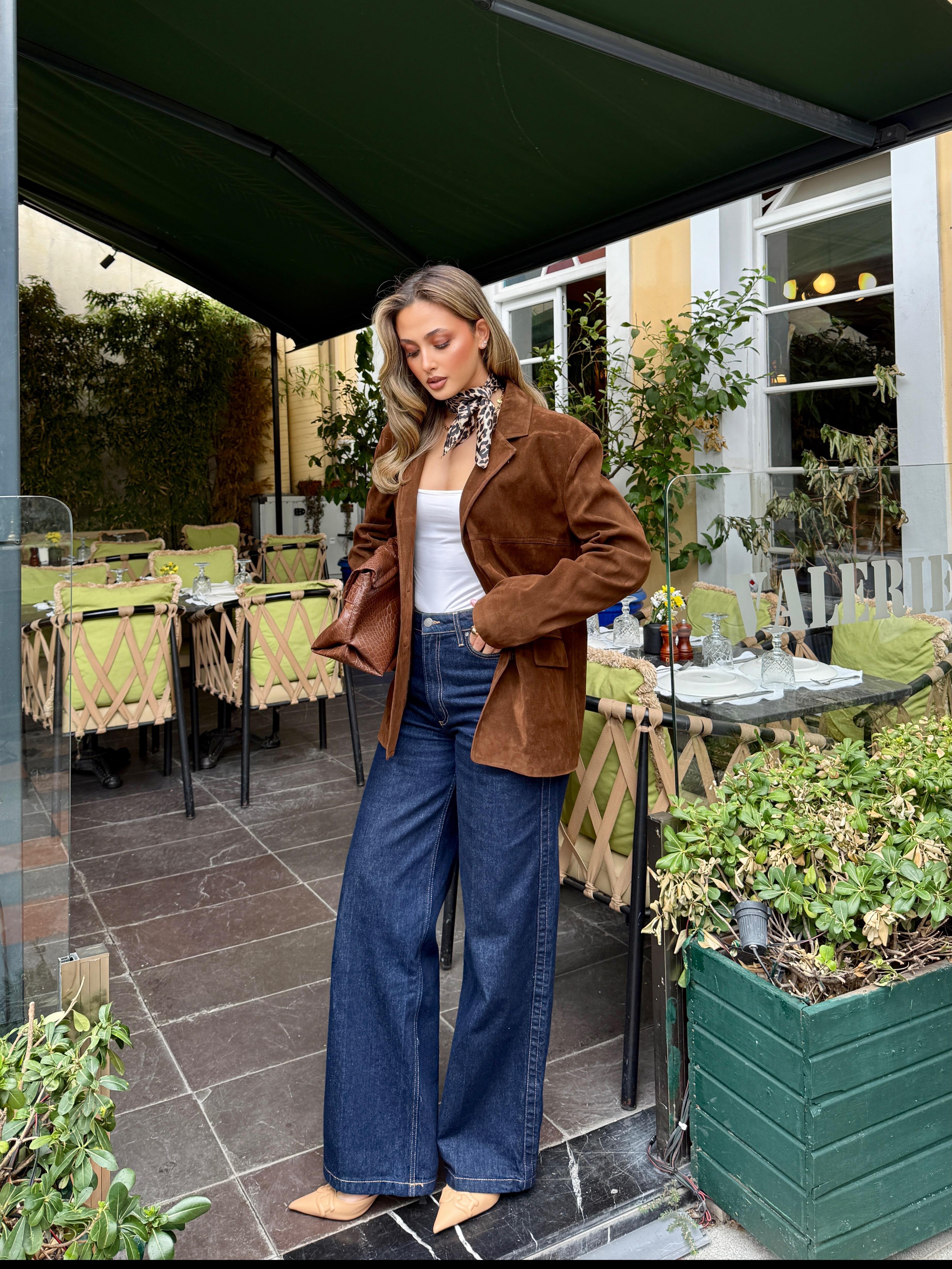 Süet Blazer Ceket