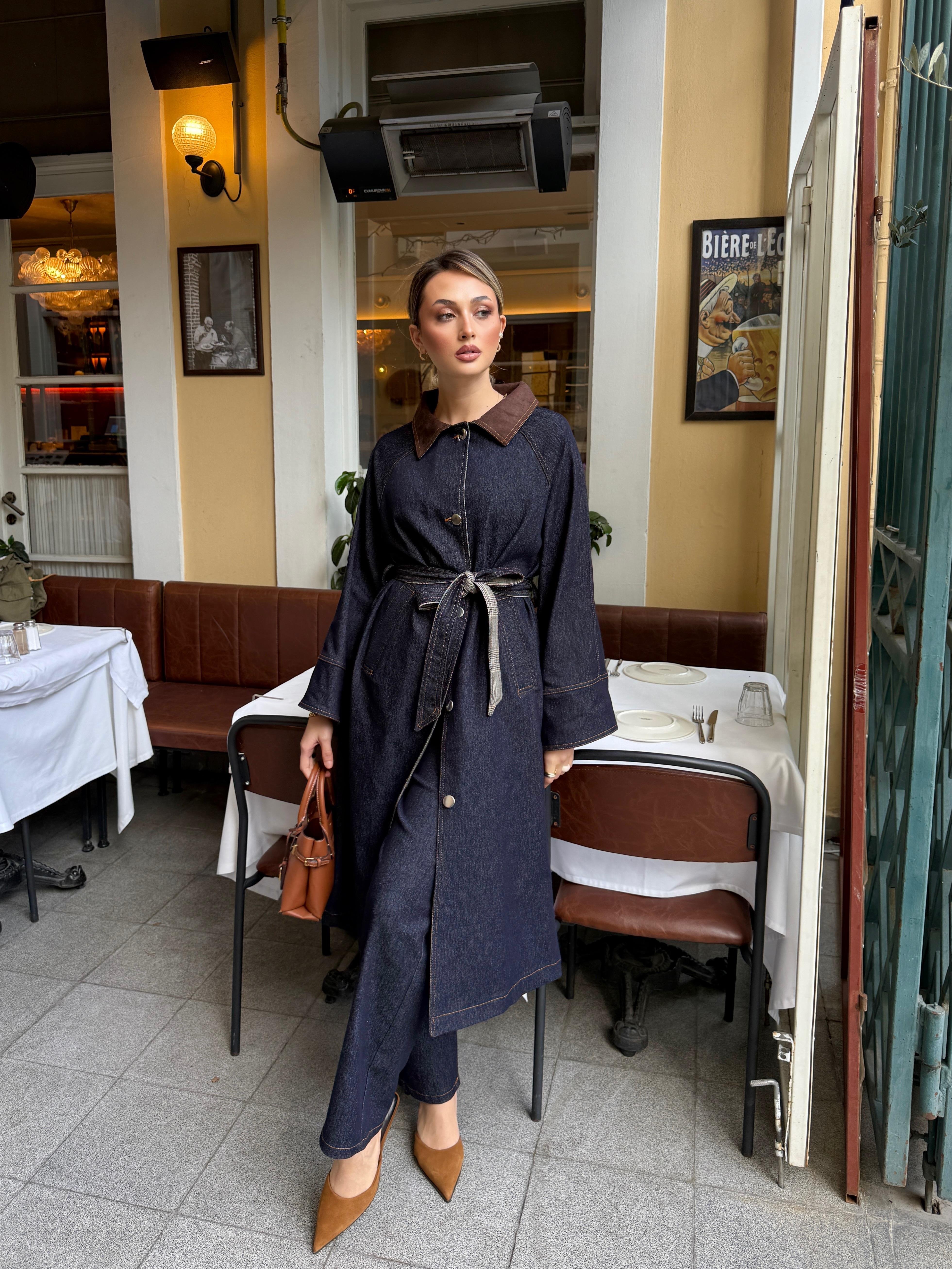 Uzun Denim Trenckot