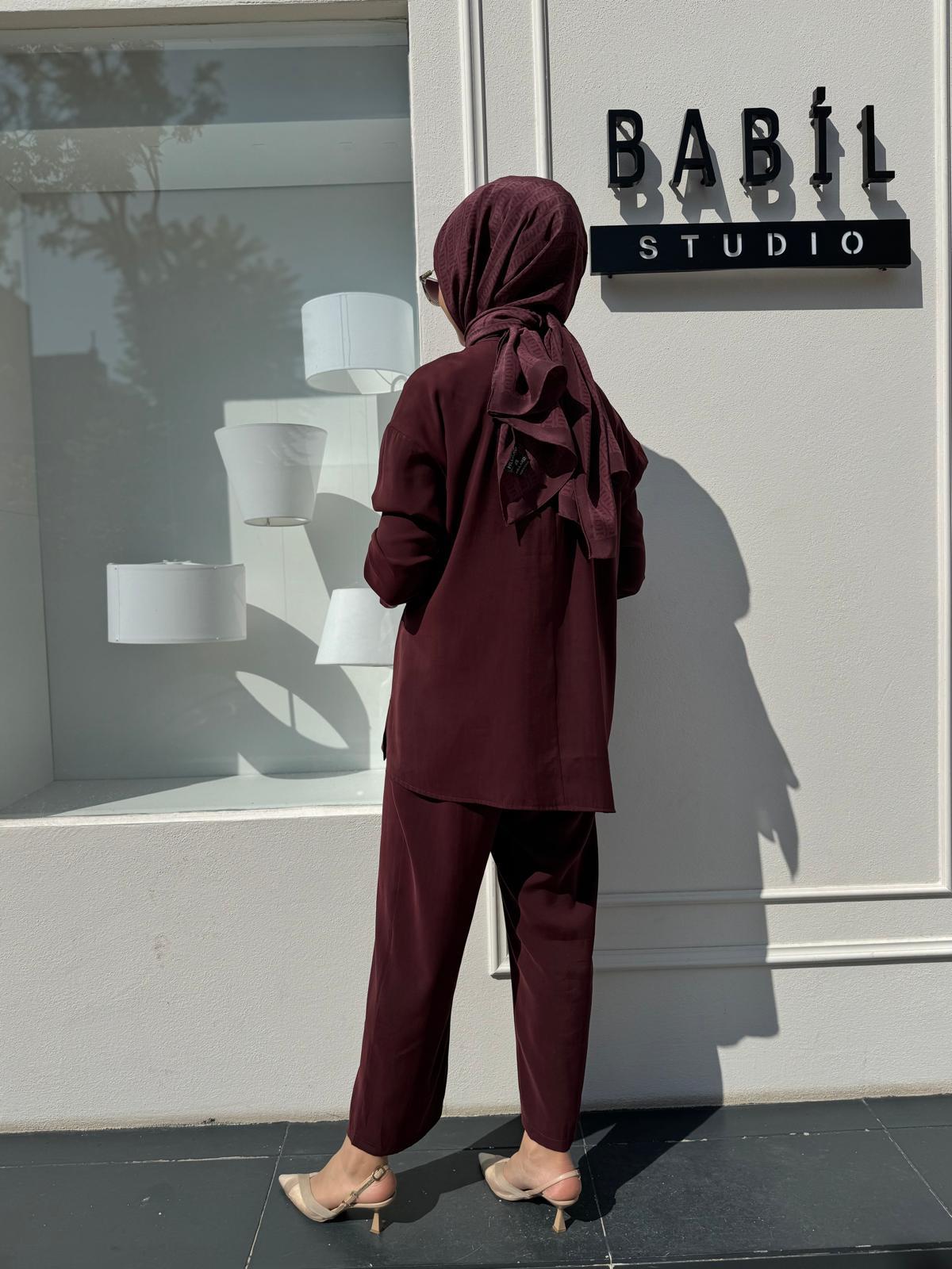 202933 Tasarım Kadın Takım Bordo