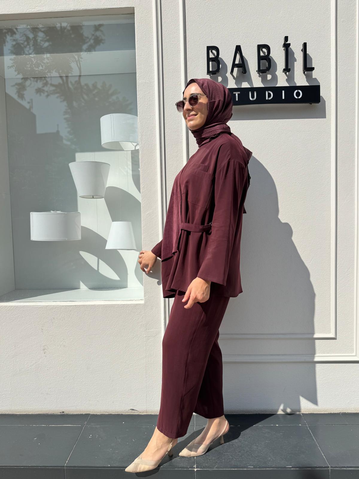 202933 Tasarım Kadın Takım Bordo