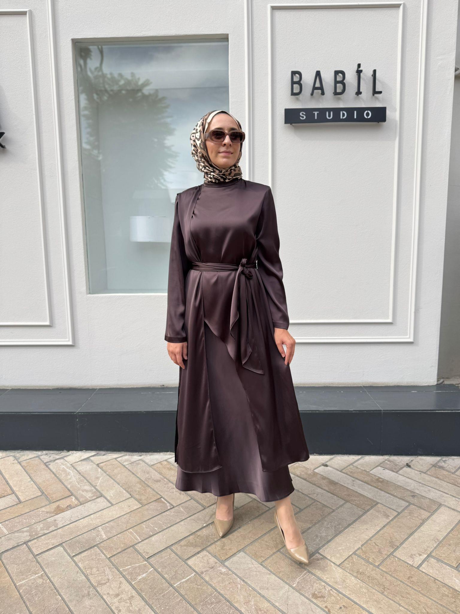 26FW201 Parçalı Kadın Takım Kahve