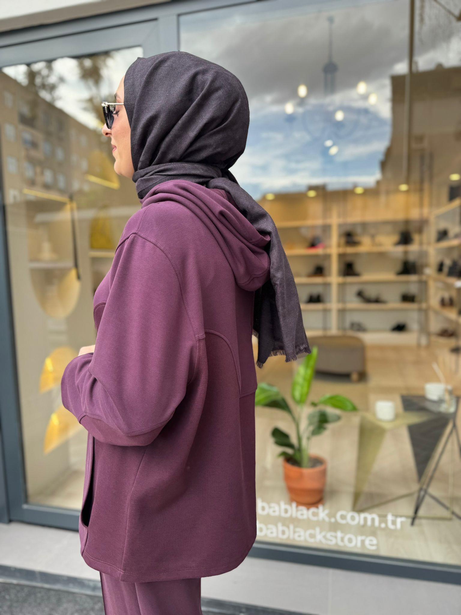 26FW207 Garnili Kadın Takım Bordo