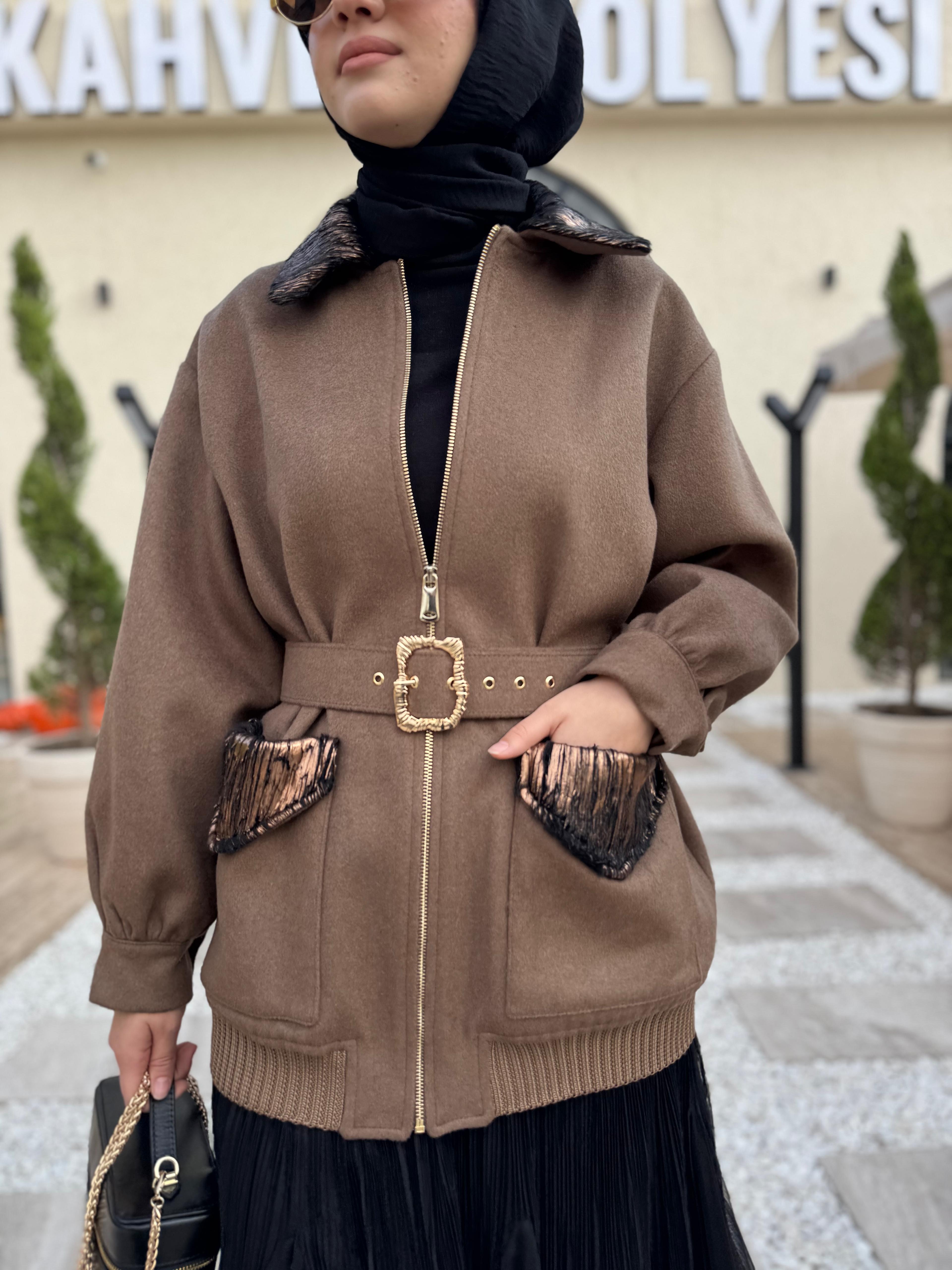 26FWCEK0013 Borry Kadın Ceket Kahve