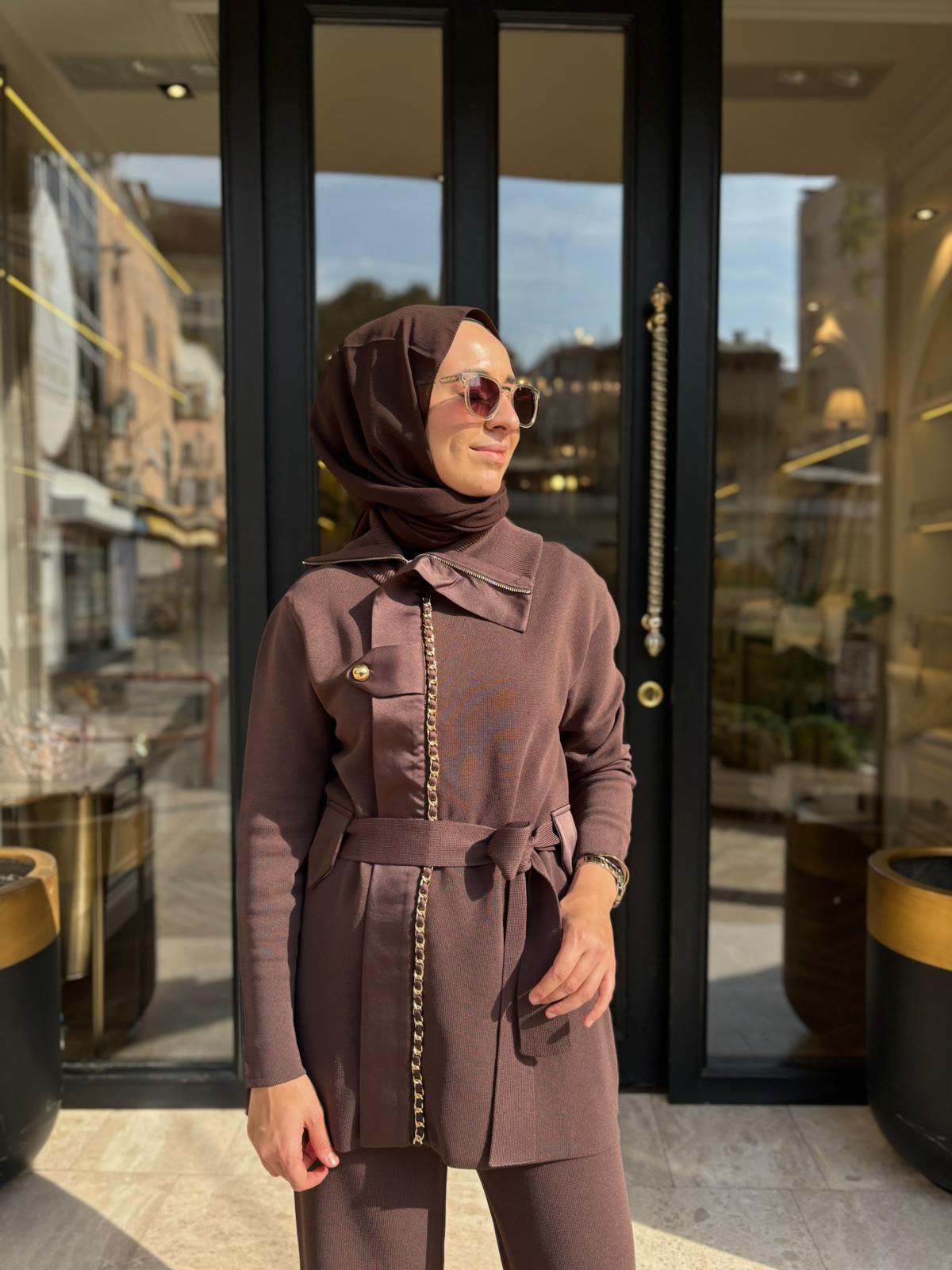 26FWTRI0003 Carin Kadın Takım Kahve