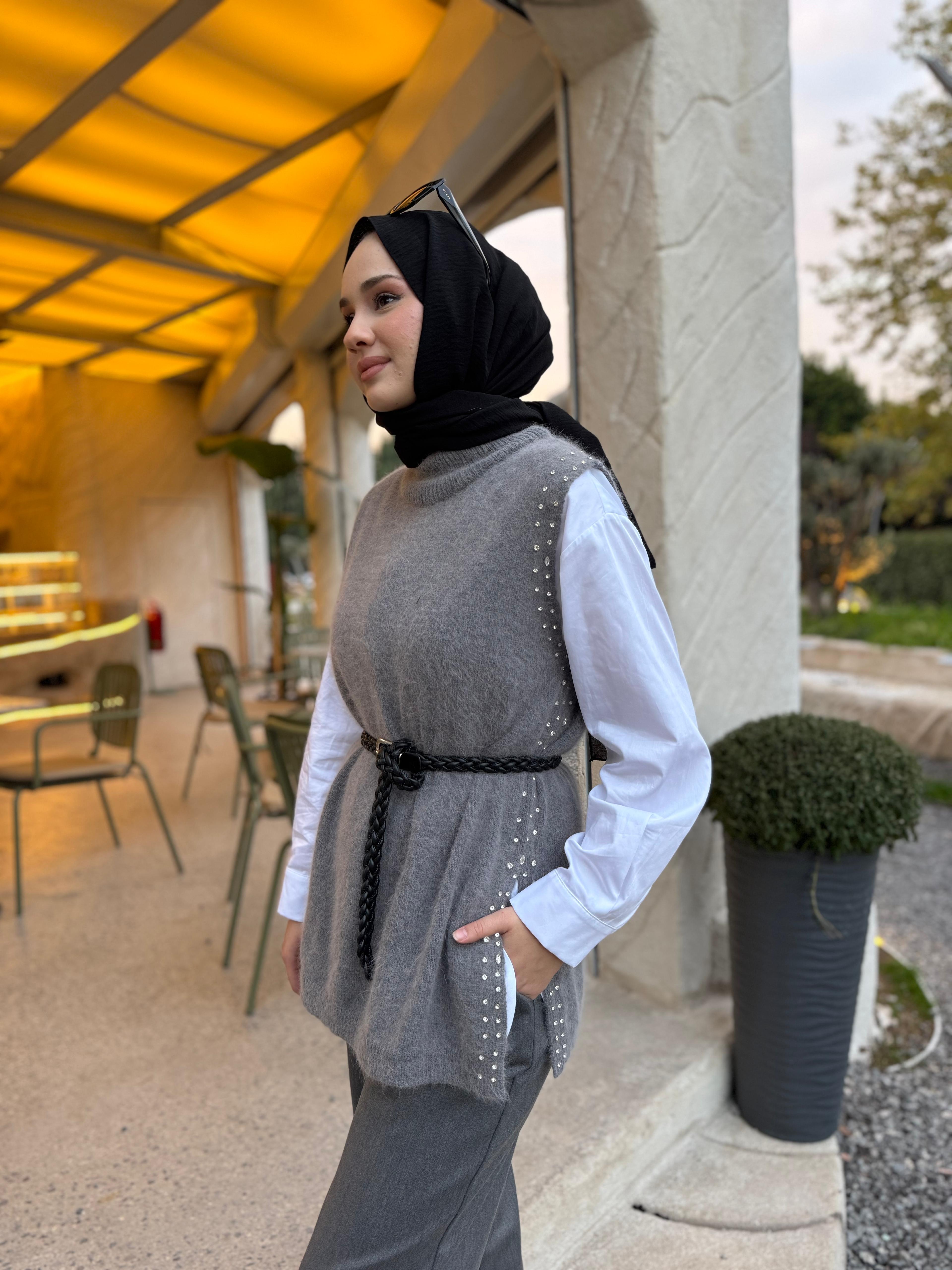26FWYLK0003 Dove Kadın Yelek Gri