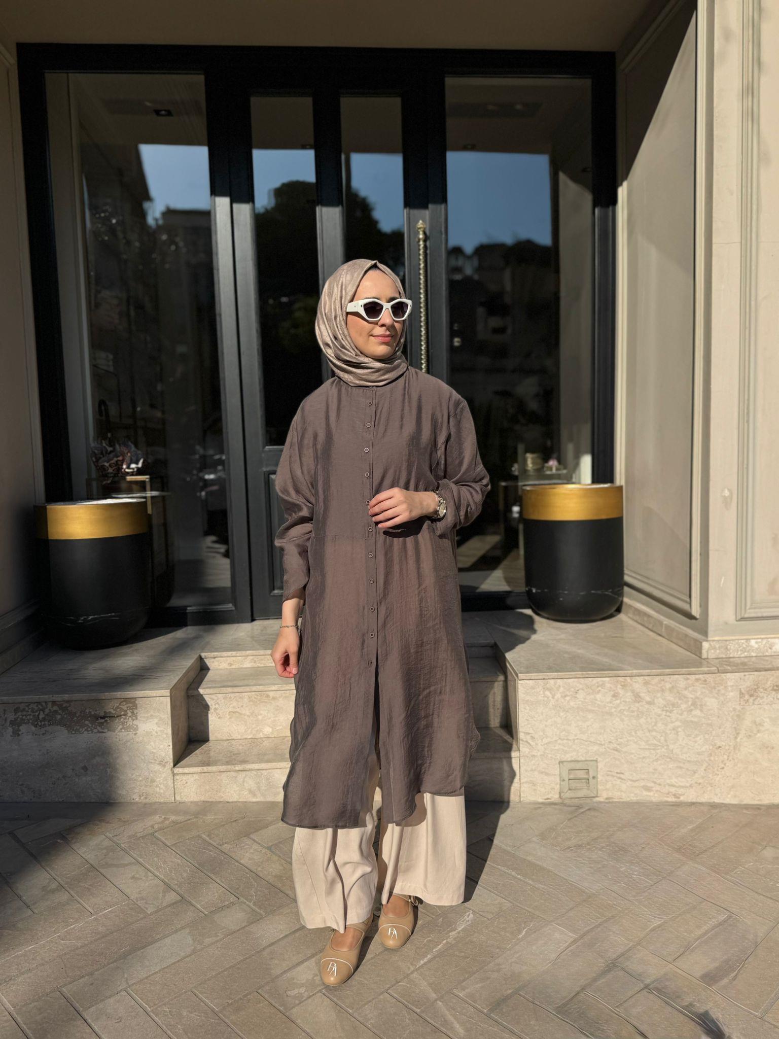 26SS237 Minerva Kadın Tunik Taba
