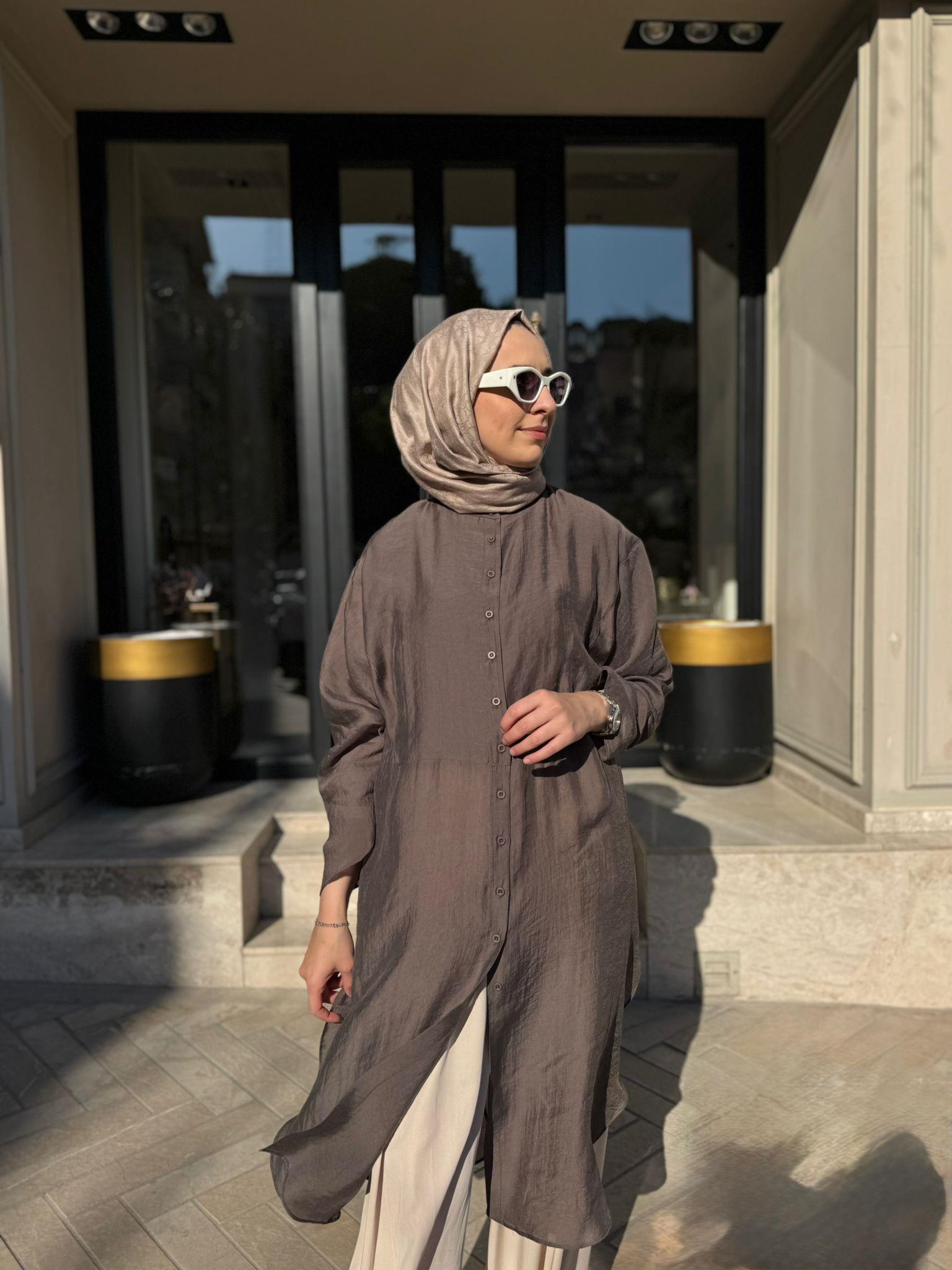26SS237 Minerva Kadın Tunik Taba