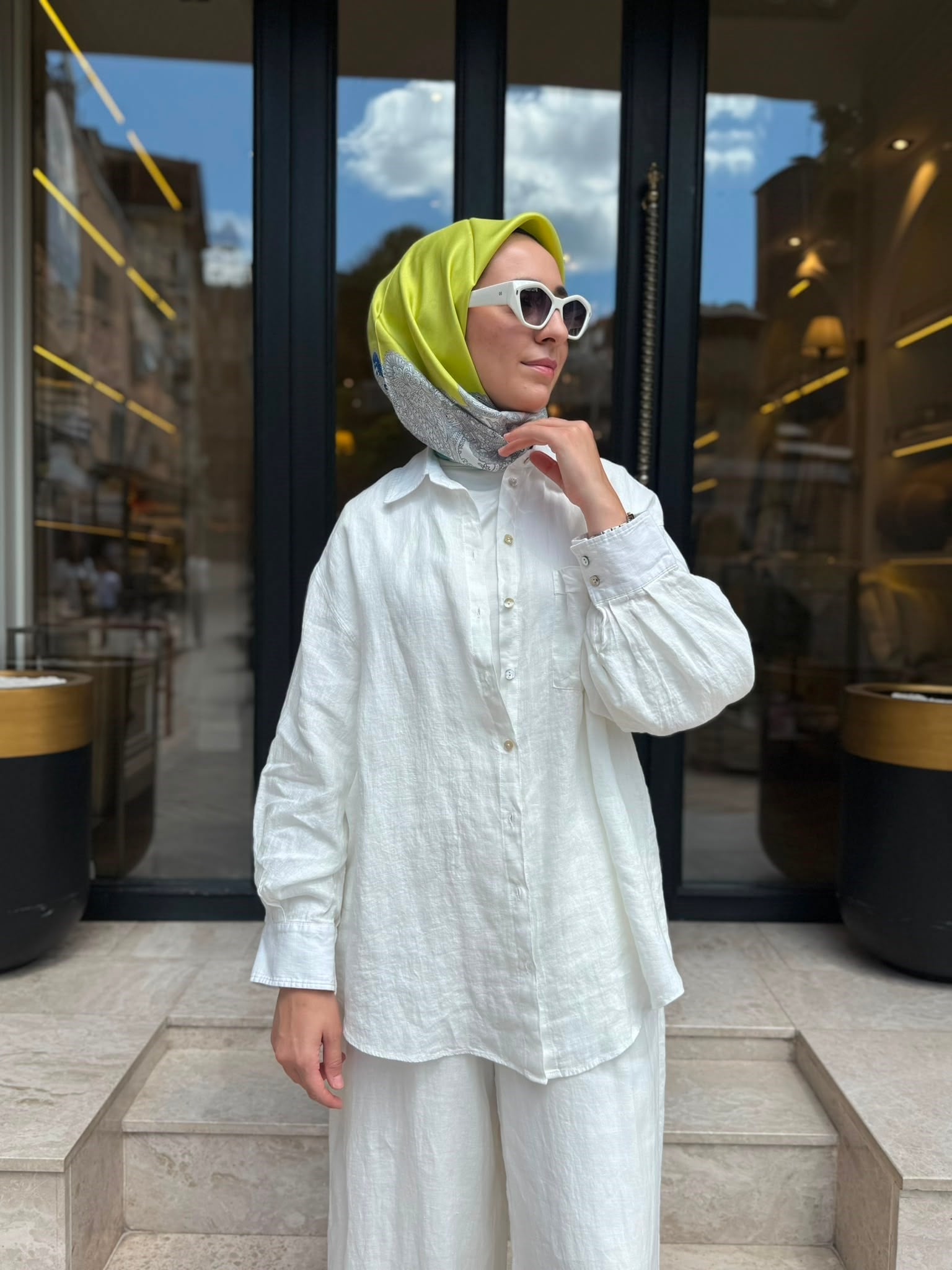 26SS241 Lisa Kadın Gömlek Beyaz