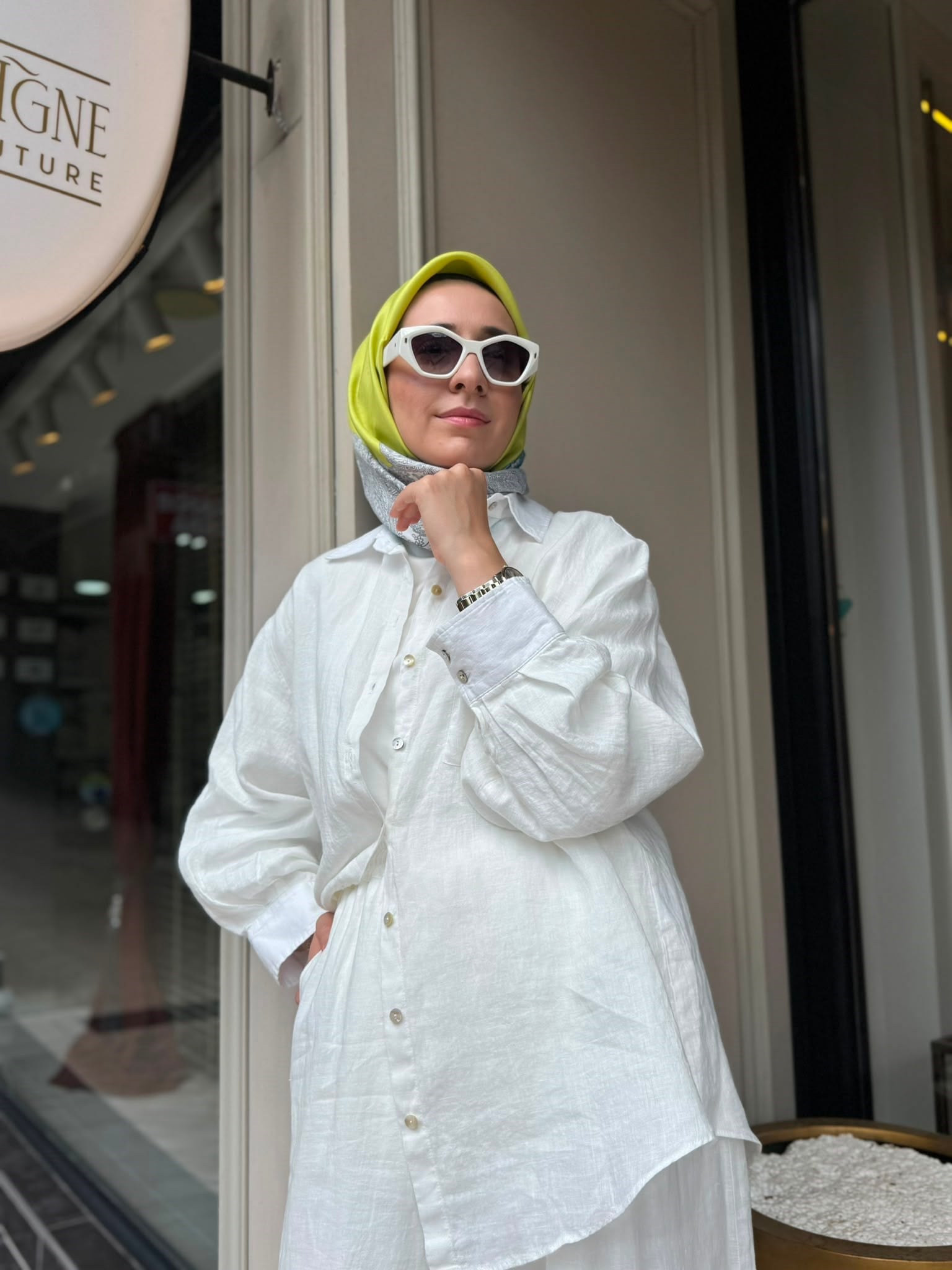 26SS241 Lisa Kadın Gömlek Beyaz