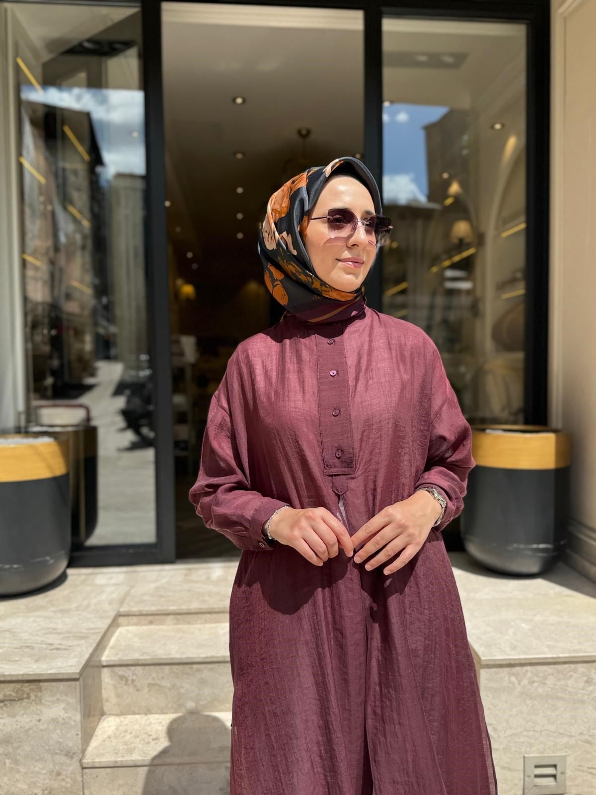 26SS243 Lina Kadın Tunik Mürdüm