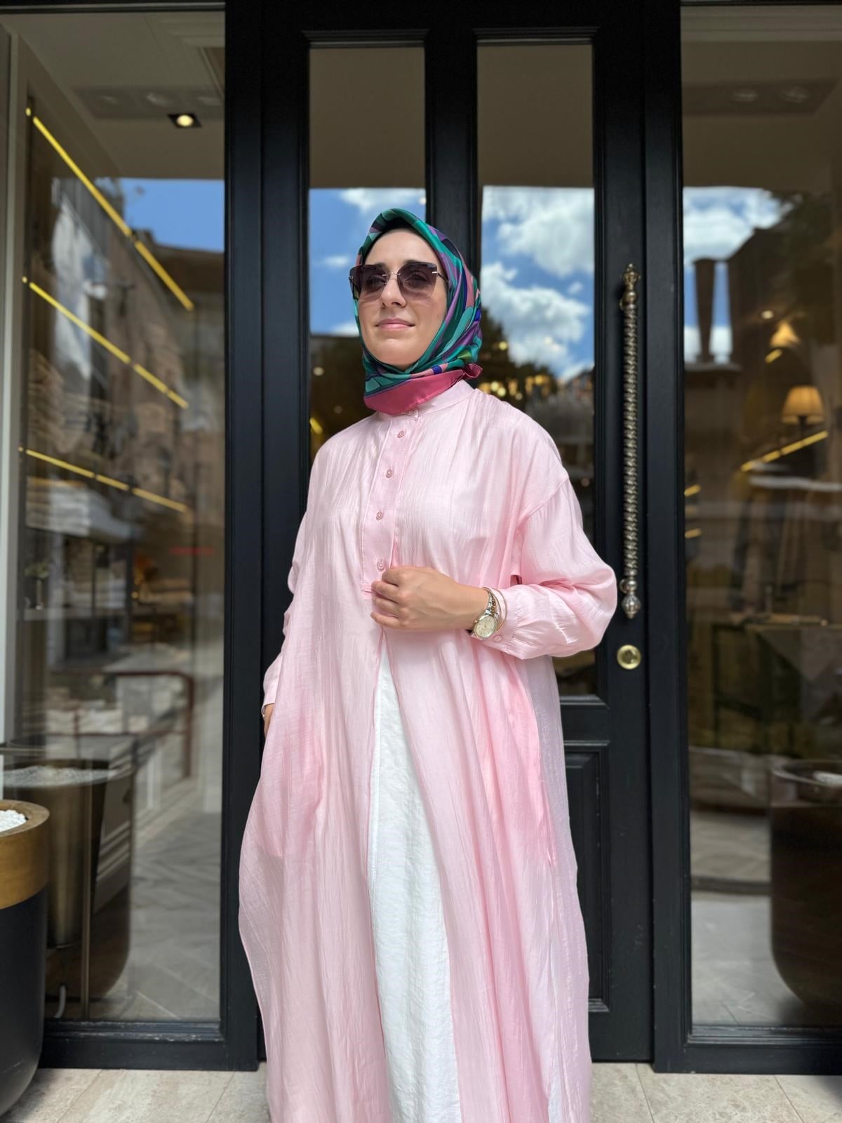 26SS243 Lina Kadın Tunik Pudra Pembe
