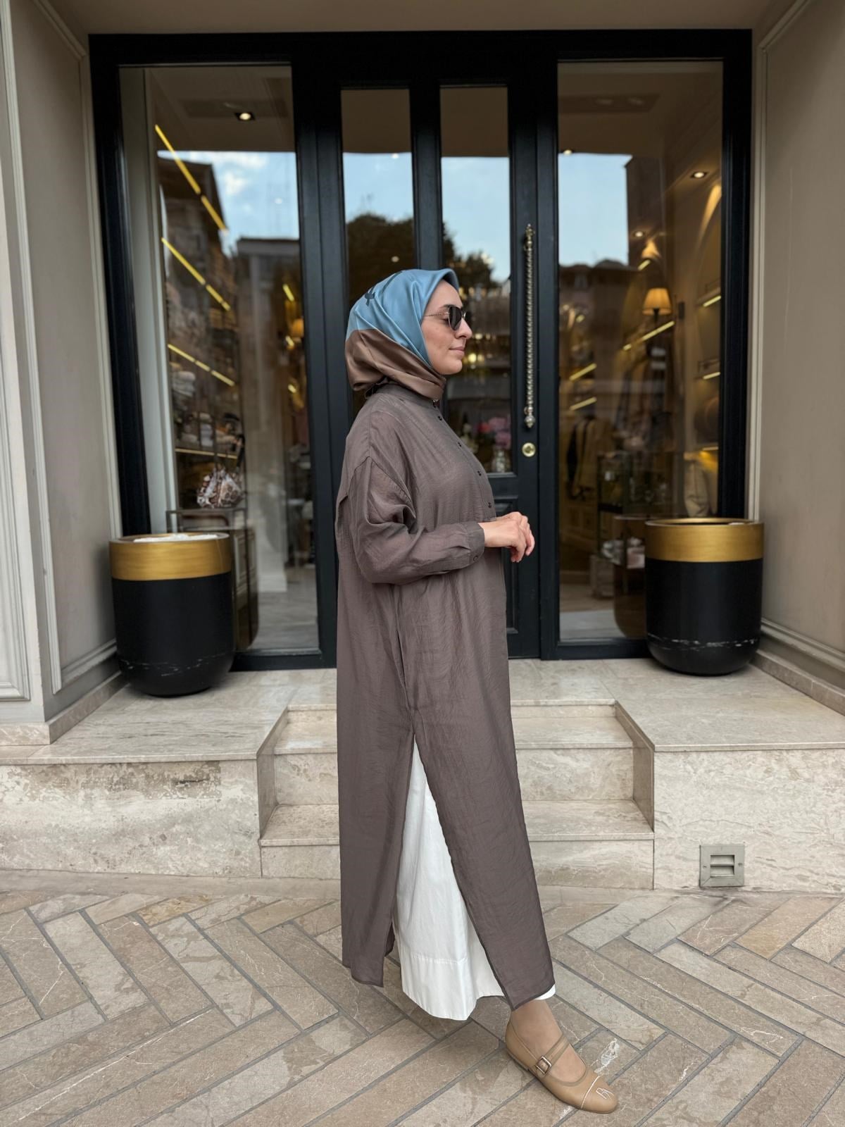 26SS243 Lina Kadın Tunik Sütlü Kahve
