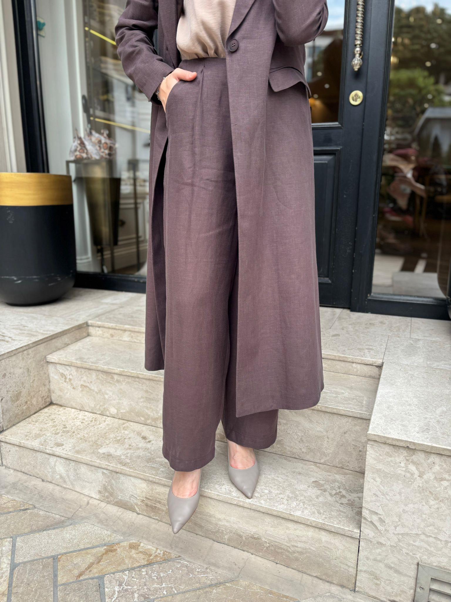 26SS323 Lin Kadın Pantolon BİTTER