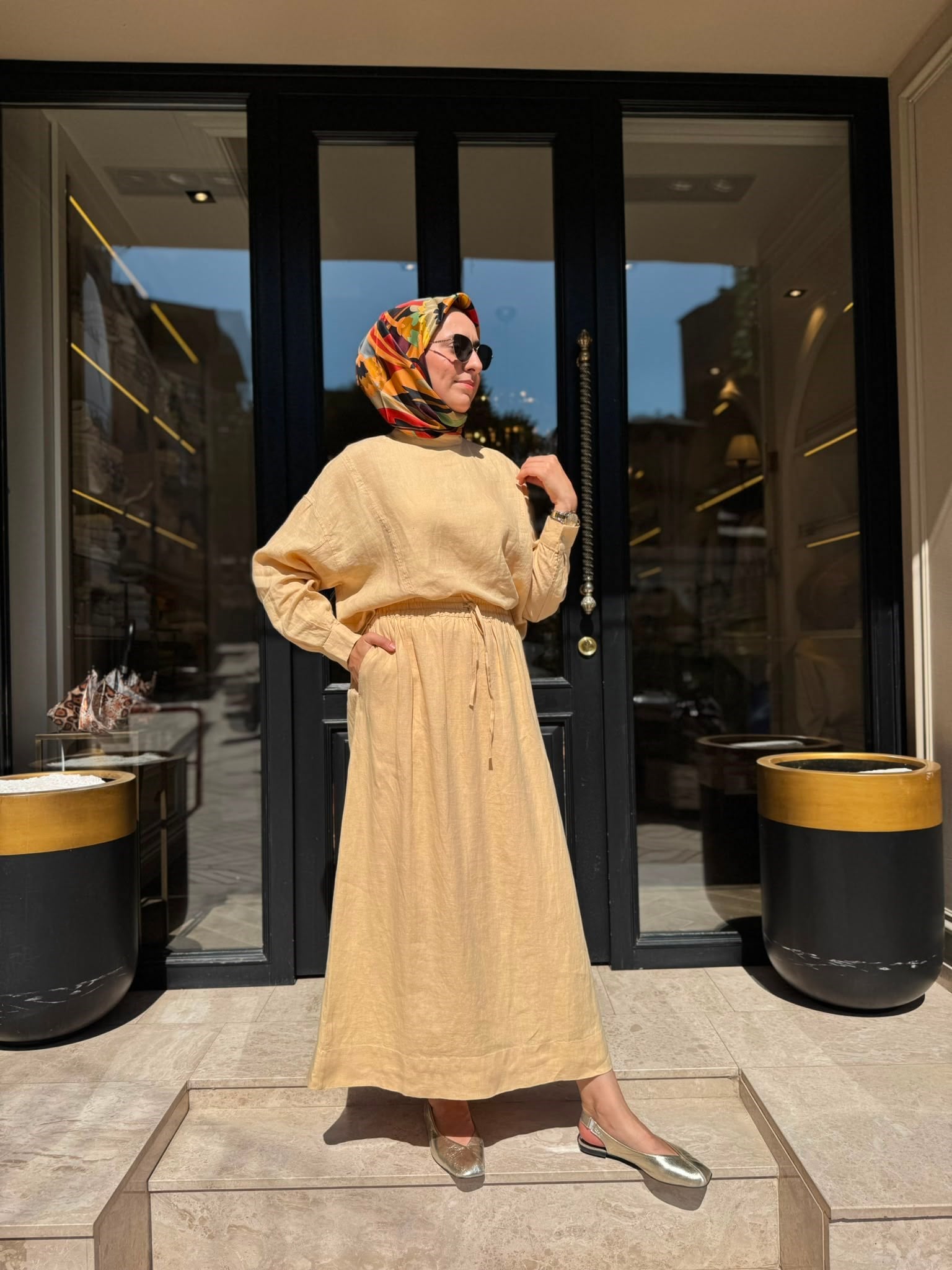 26SS506 Bella Kadın Etek Taş Rengi