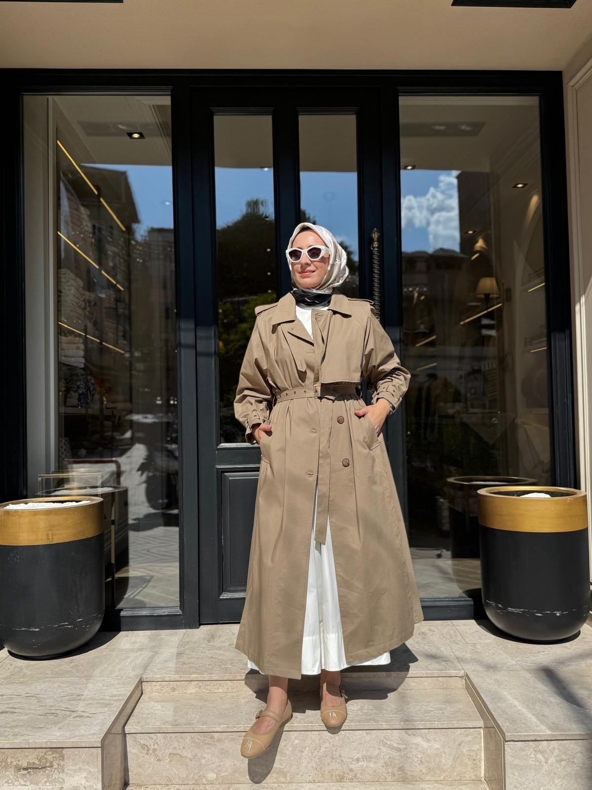 26SS601 Valen Kadın Trench Vizon