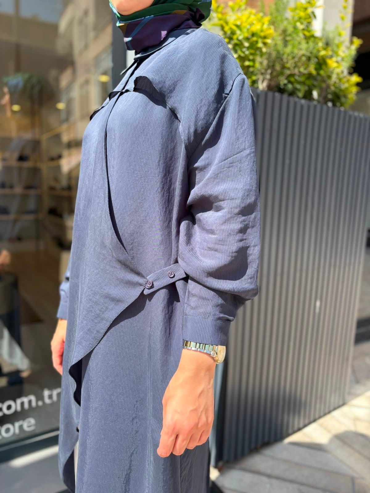 26SS604 Arsen Kadın Kimono Lacivert