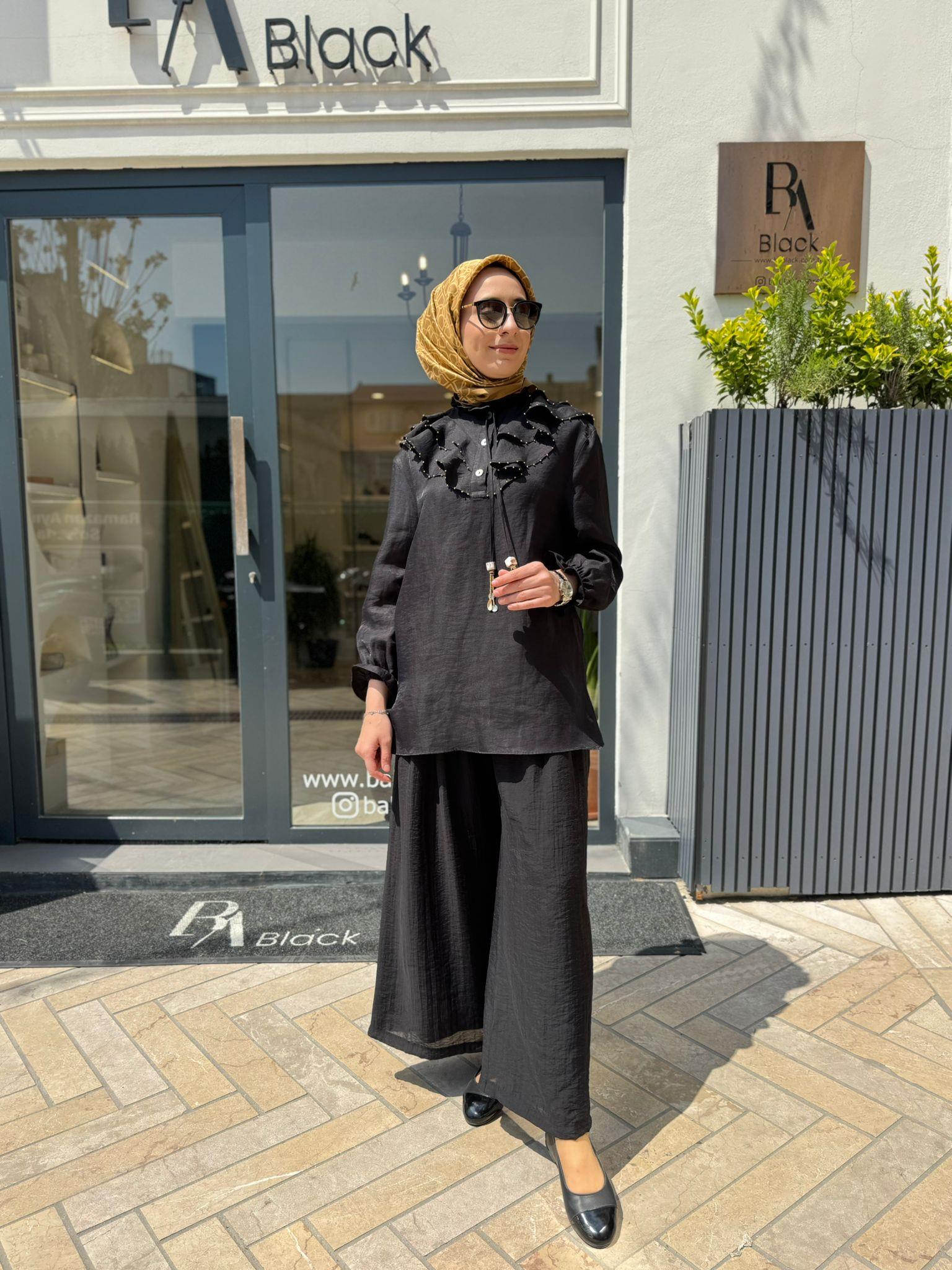 26SSTUN0001 Enid Kadın Tunik Siyah