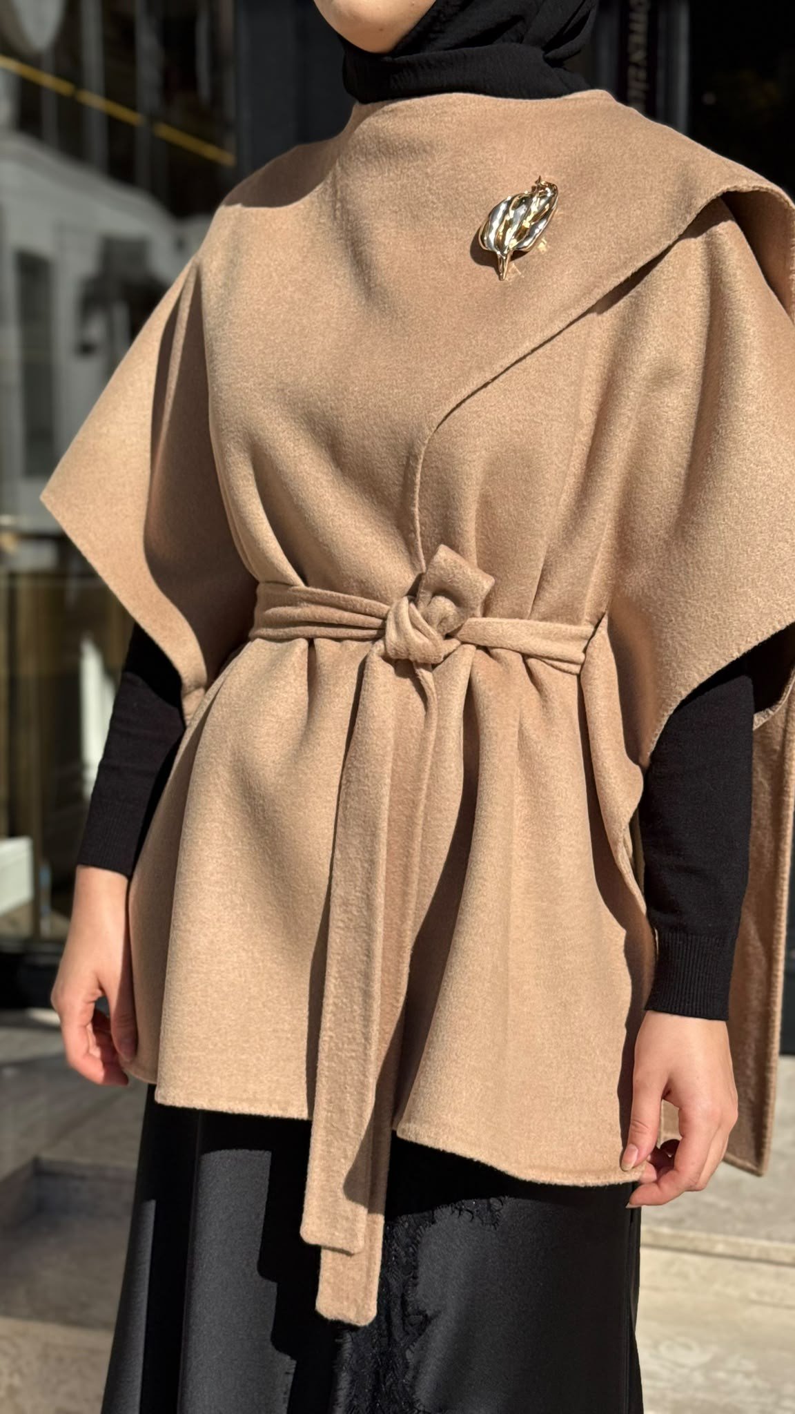 27FWKBN0001 Caroline Kadın Kaban Camel