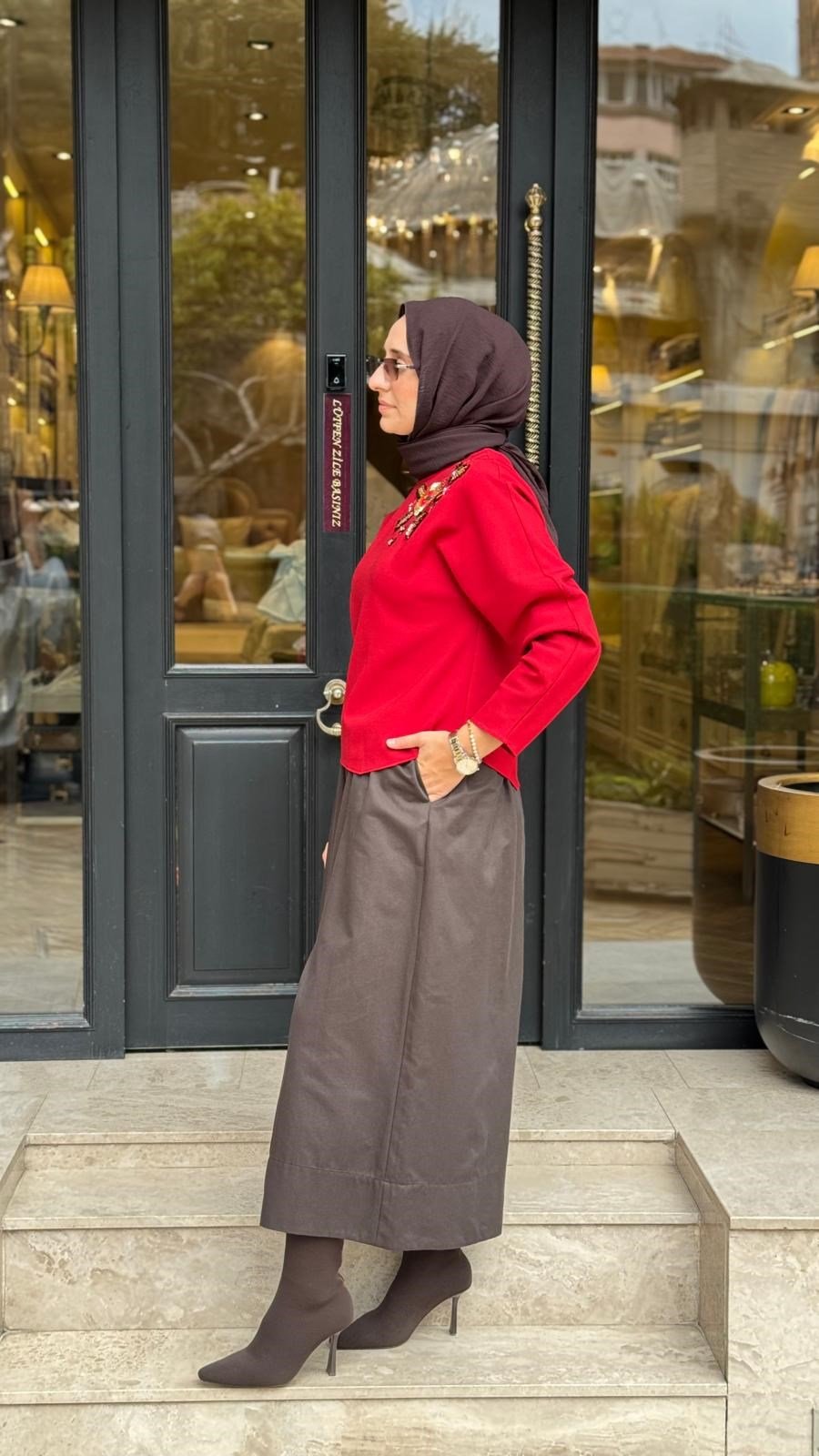 27FWSWE0006 Lydia Kadın Sweat Kırmızı