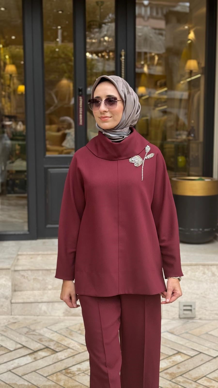 27FWSWE0015 Alexis Kadın Takım Bordo