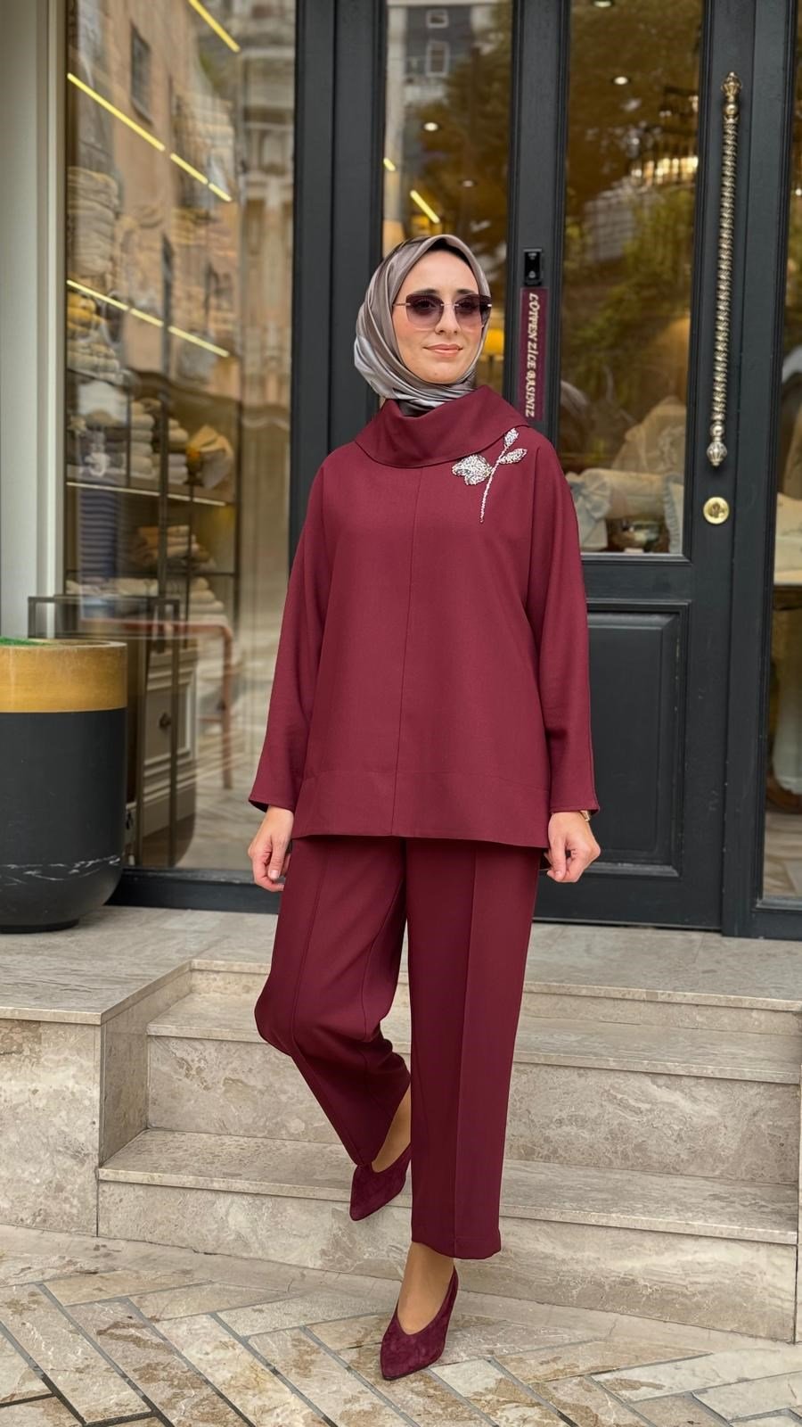 27FWSWE0015 Alexis Kadın Takım Bordo