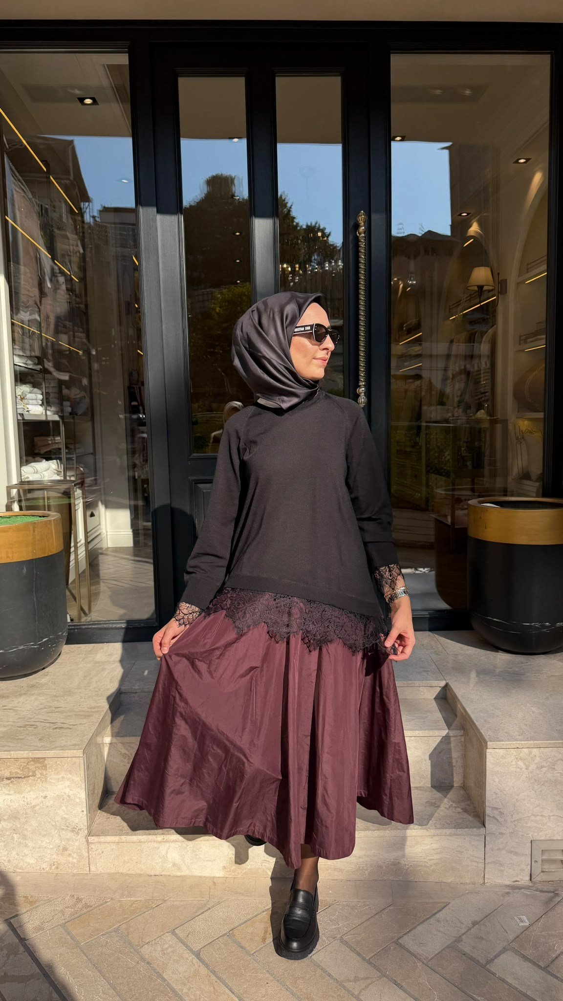27FWTRI0018 Harmony Dantelli Kadın Triko Siyah